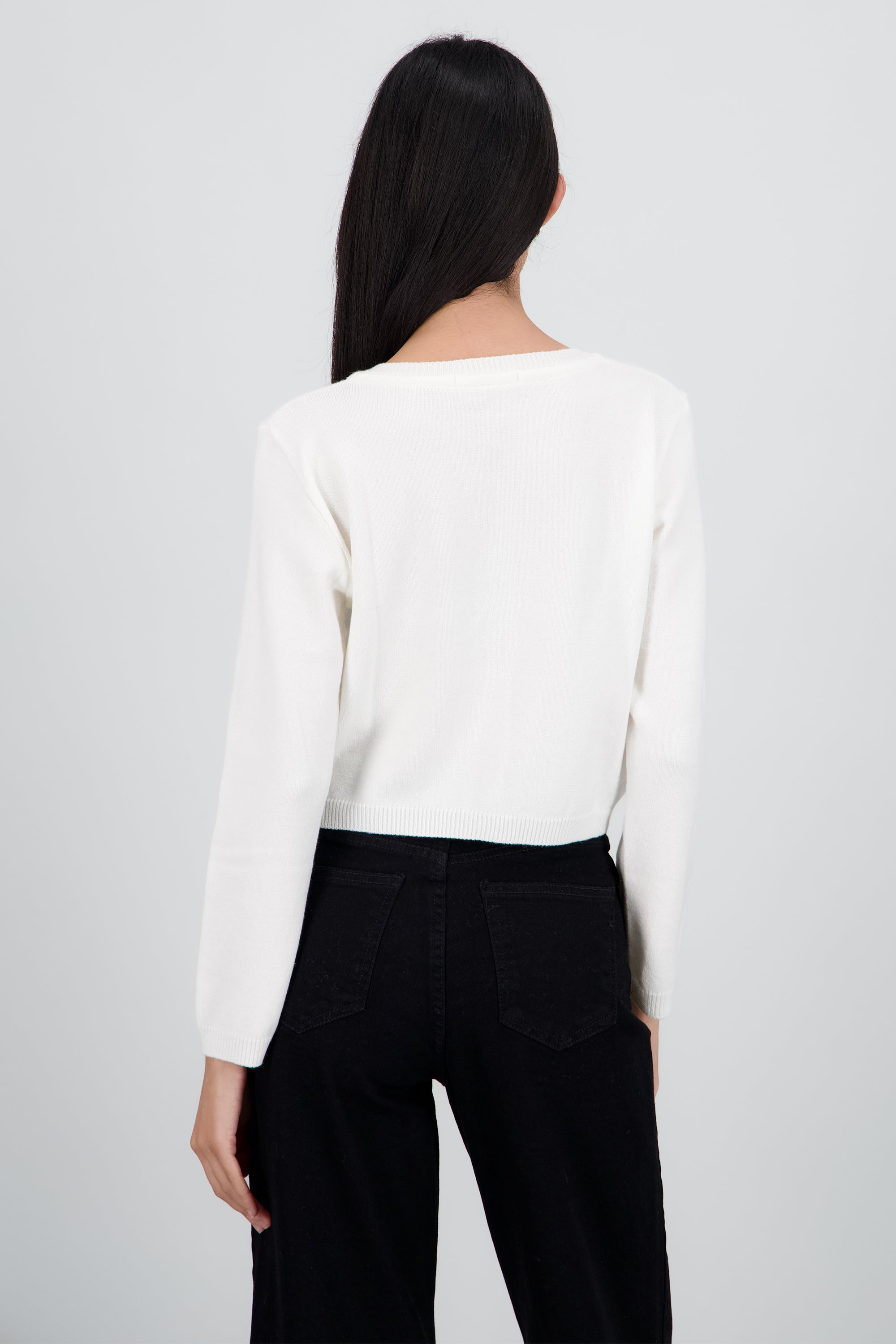 Cardigan navideño copos BLANCO