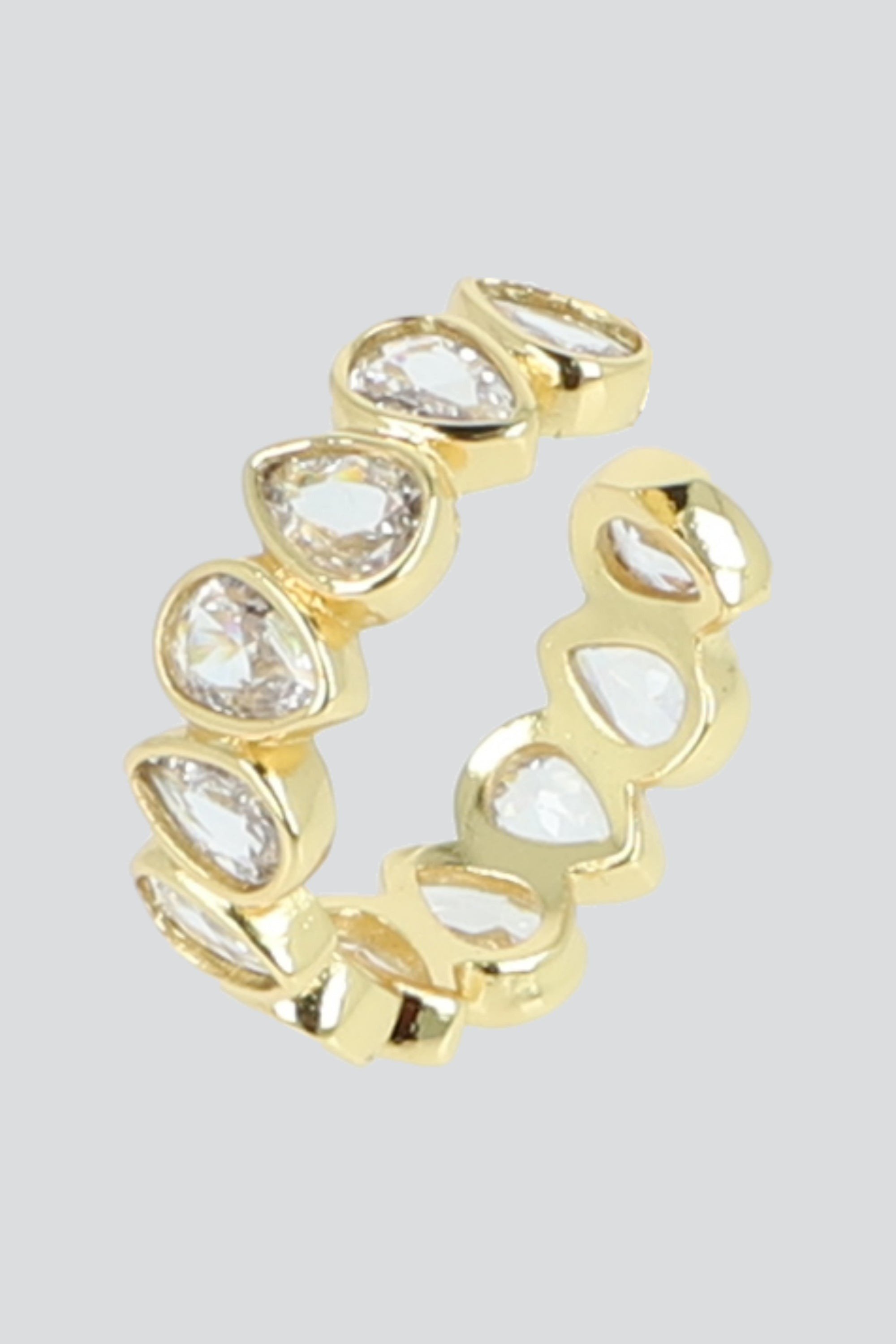 Anillo gotas cristal ORO