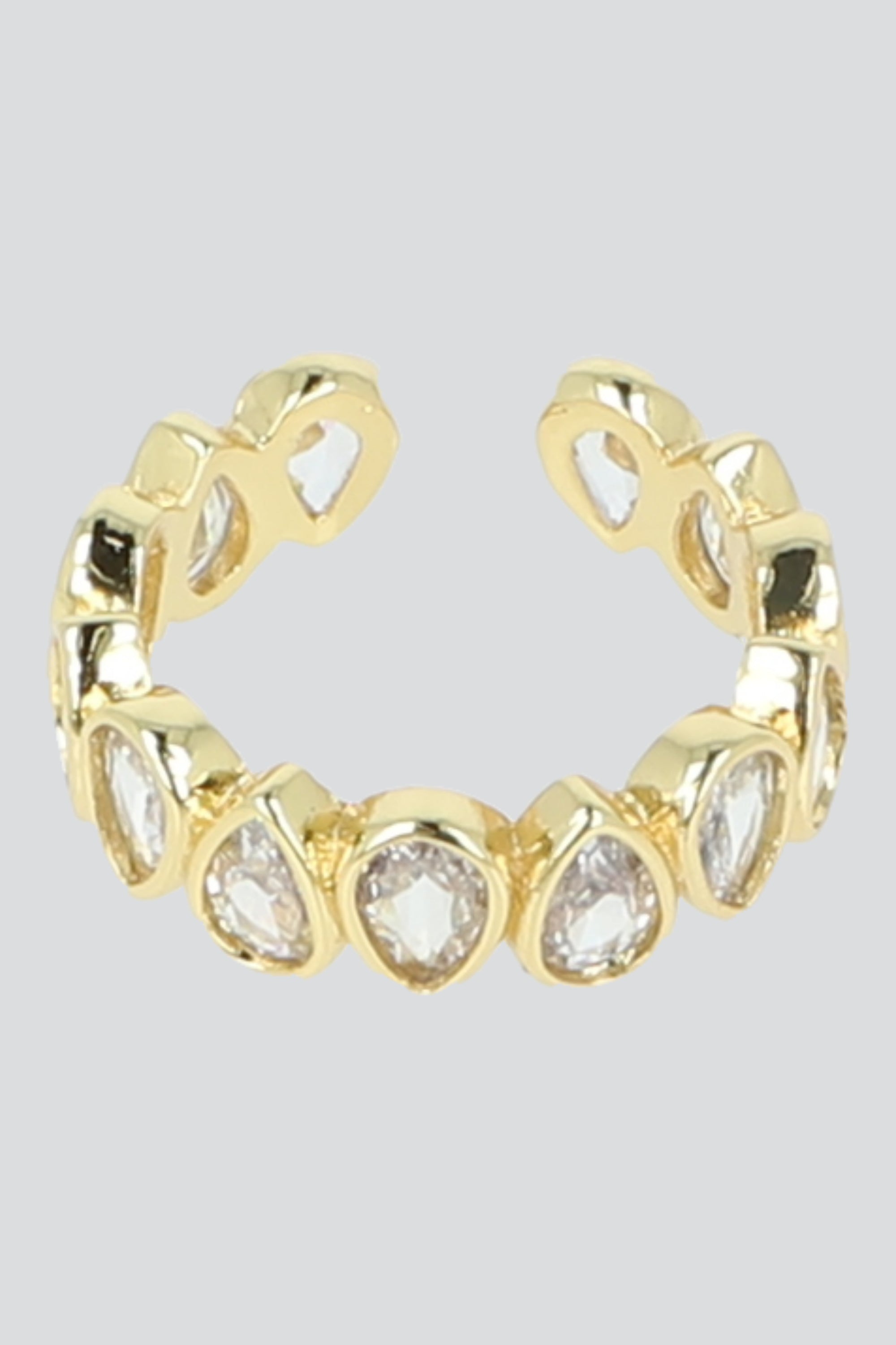 Anillo gotas cristal ORO