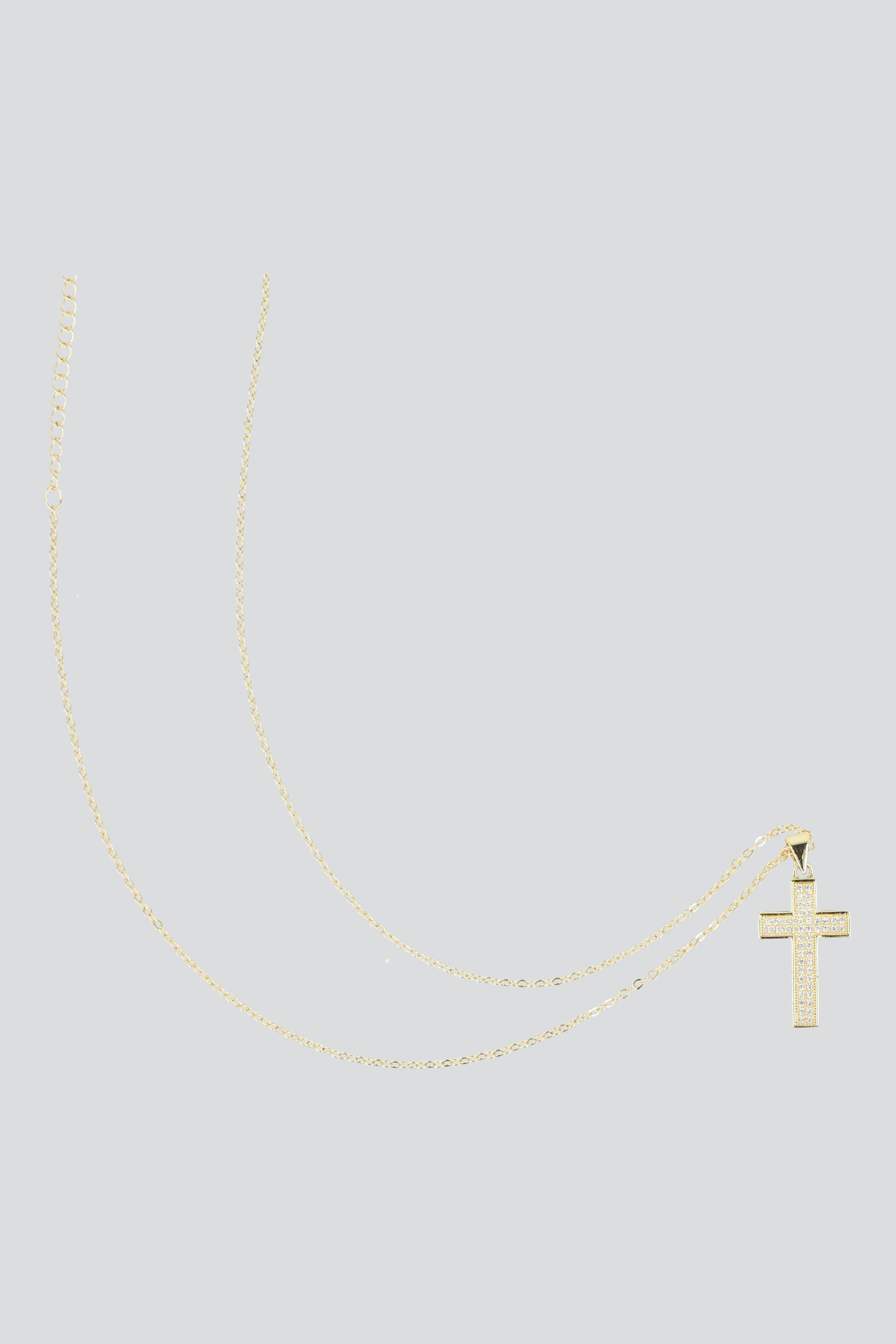 Collar cruz brillos ORO