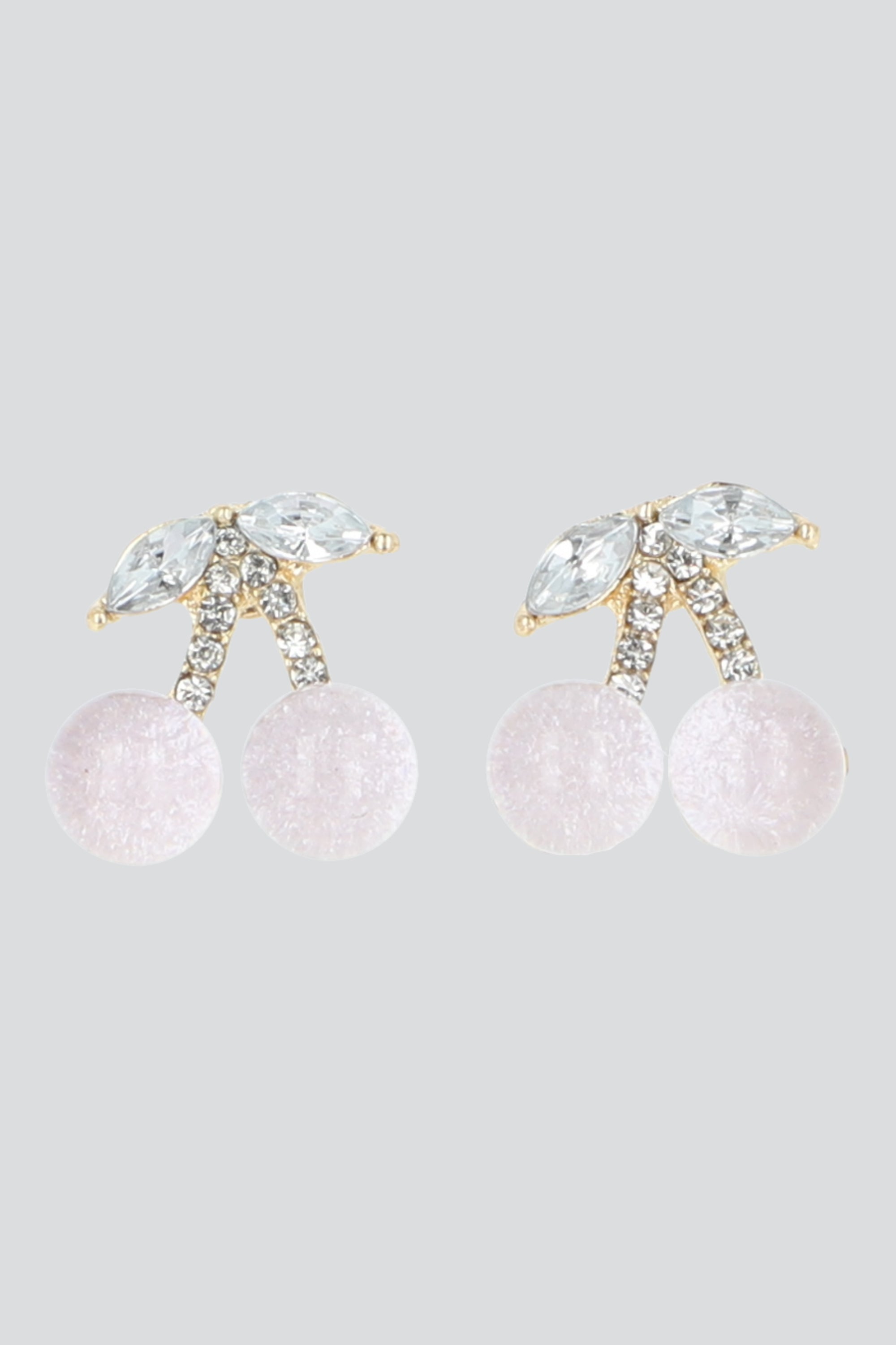 Aretes cerezas glitter ORO