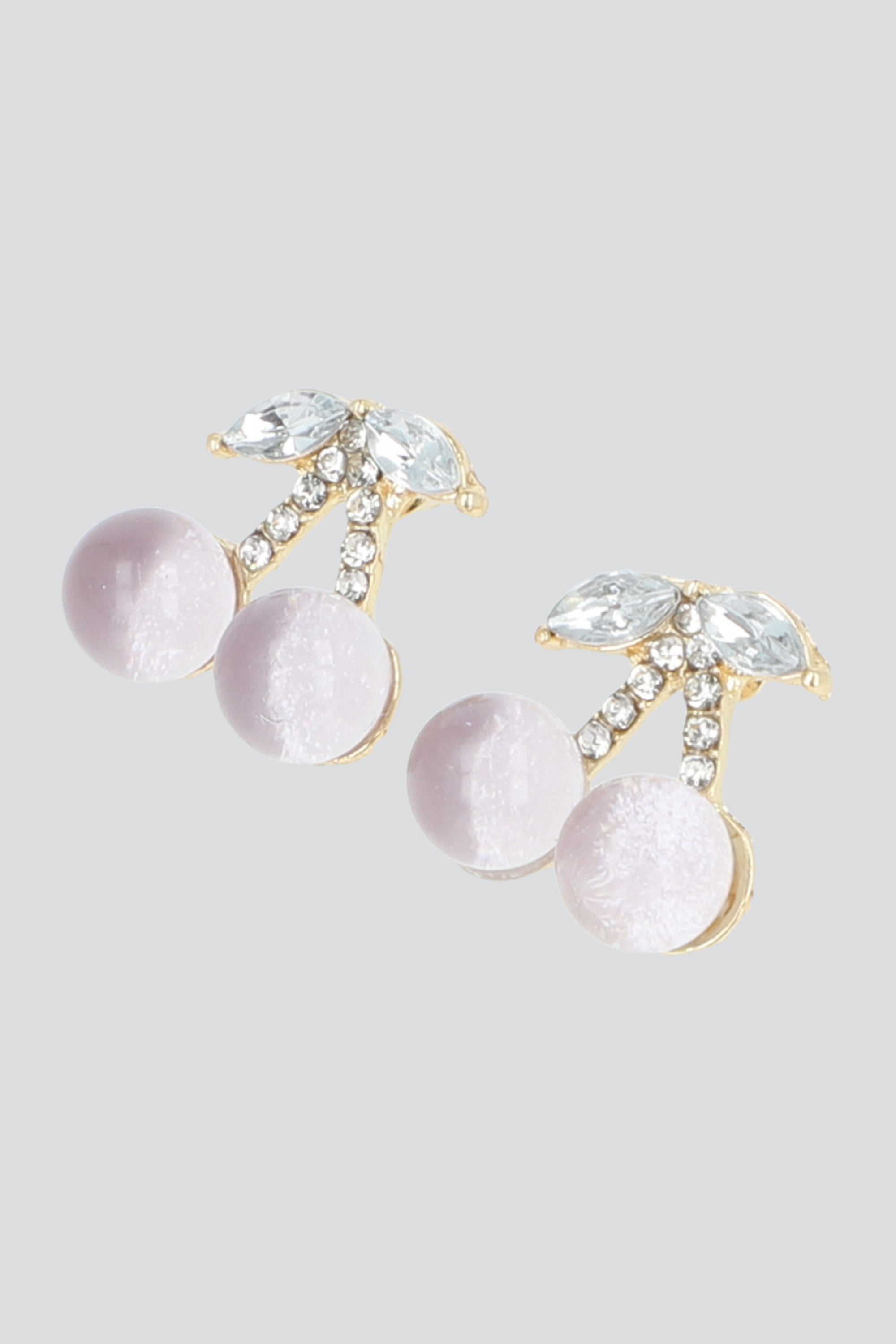Aretes cerezas glitter ORO
