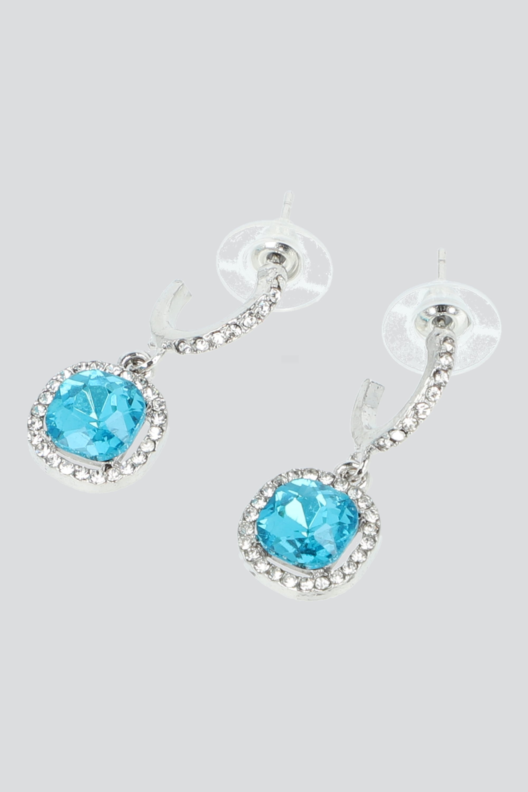 Arracadas cuadro cristal AZUL