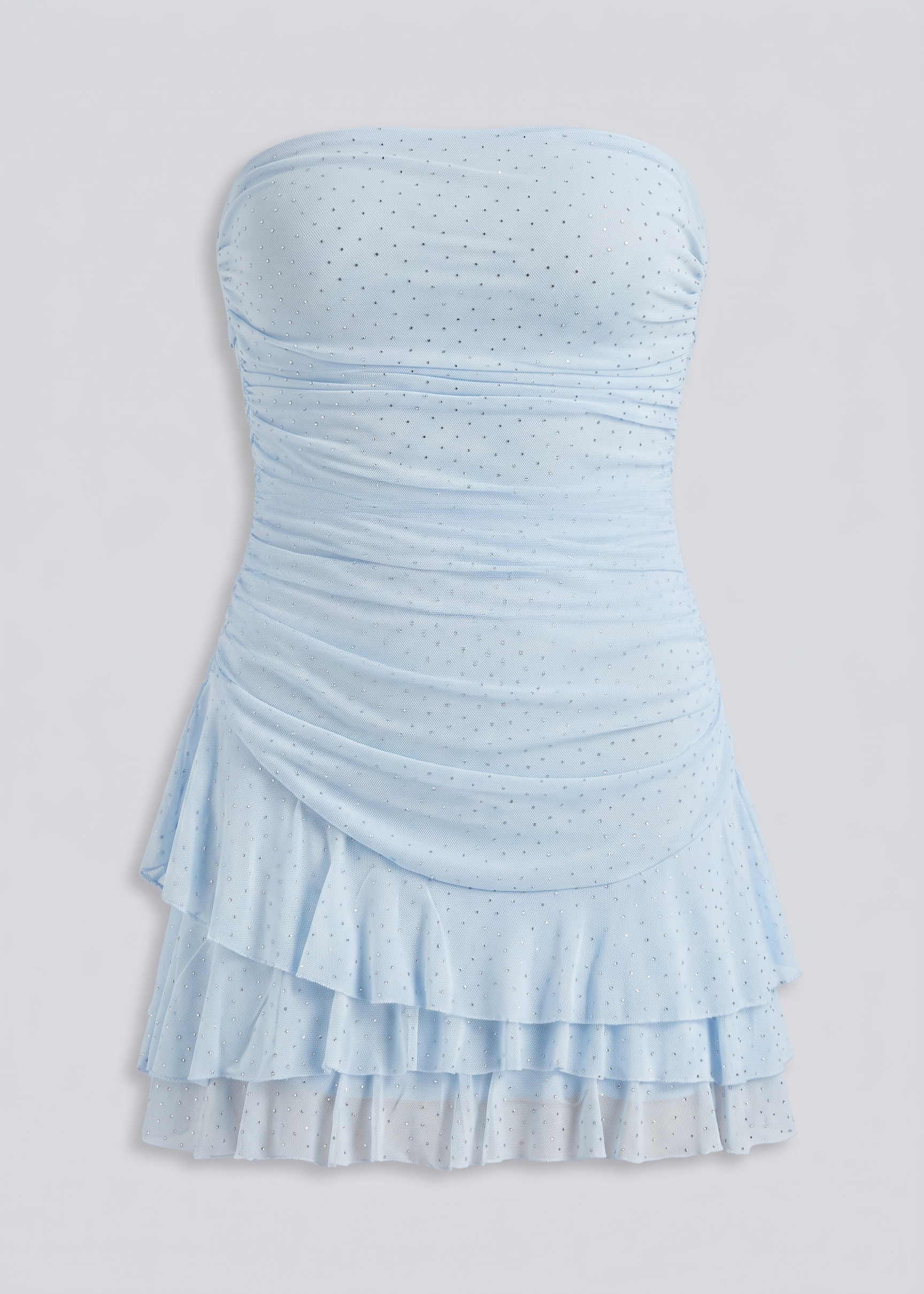 Vestido asimétrico brillos