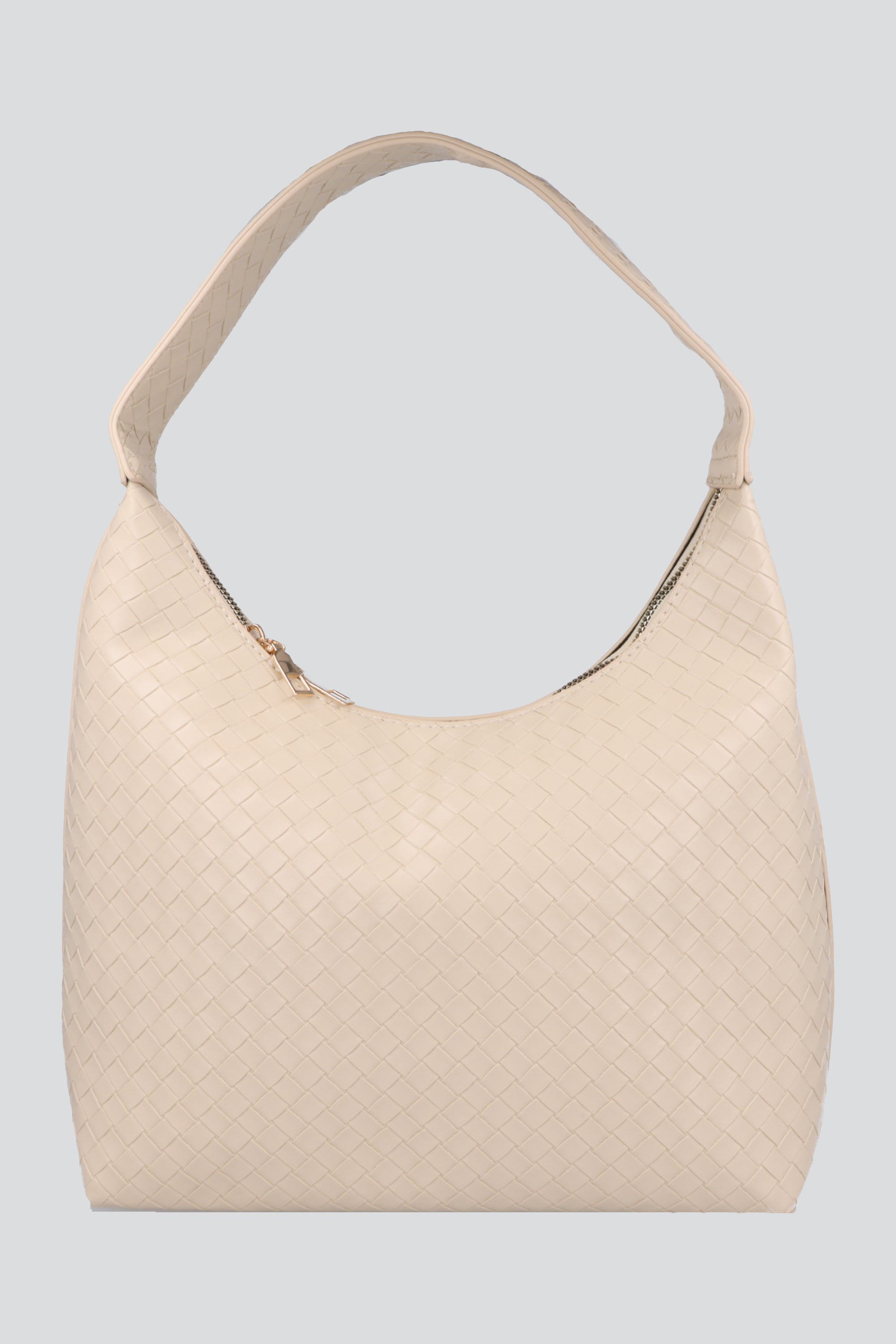 Bolsa efecto tejido tote HUESO