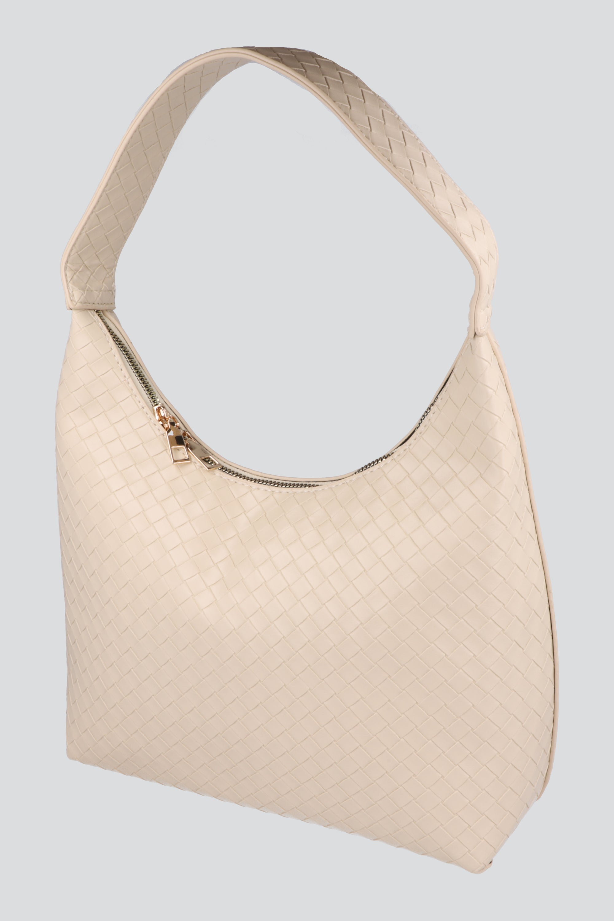 Bolsa efecto tejido tote HUESO