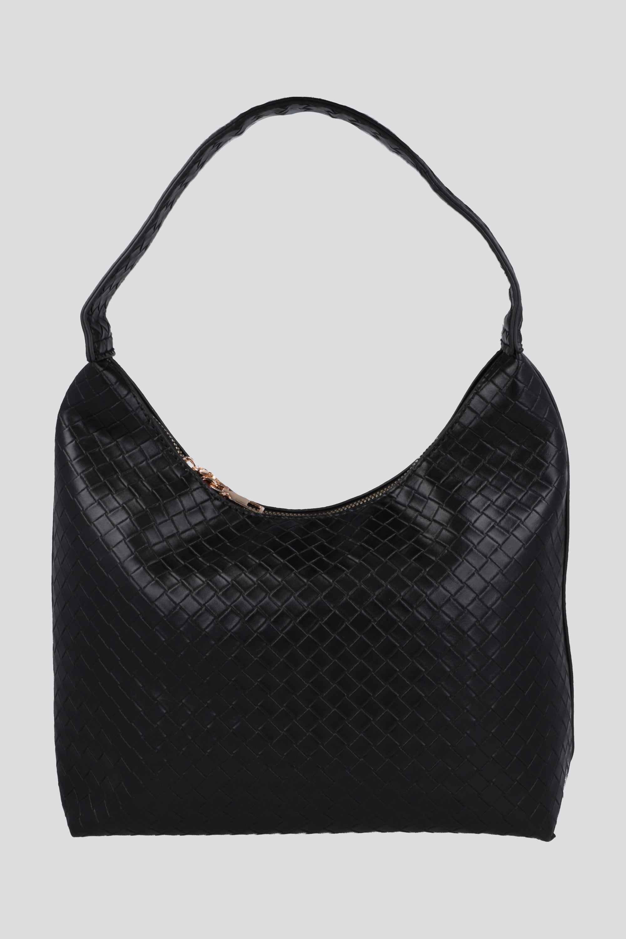 Bolsa efecto tejido tote NEGRO