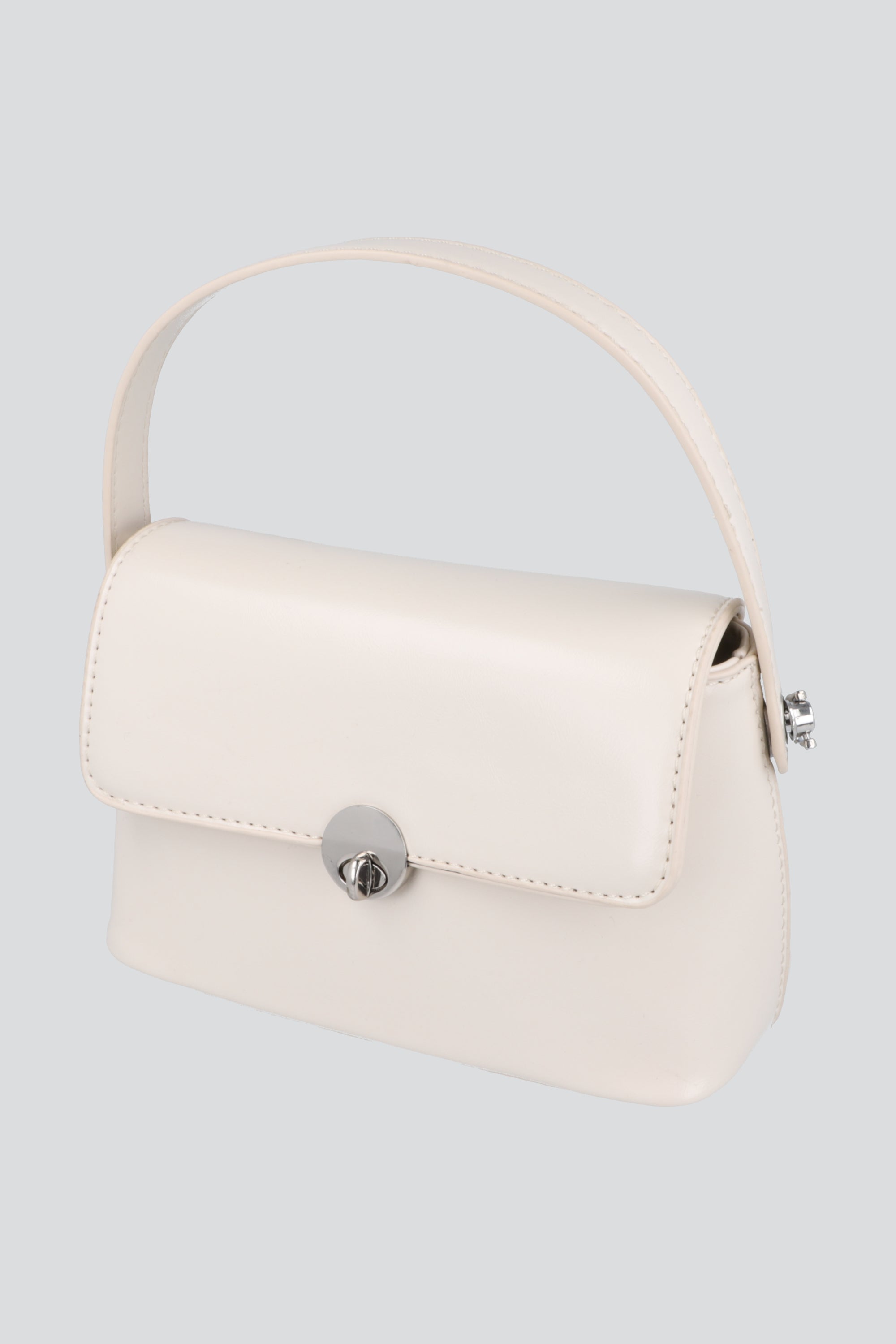 Bolsa estructurada mini broche BLANCO