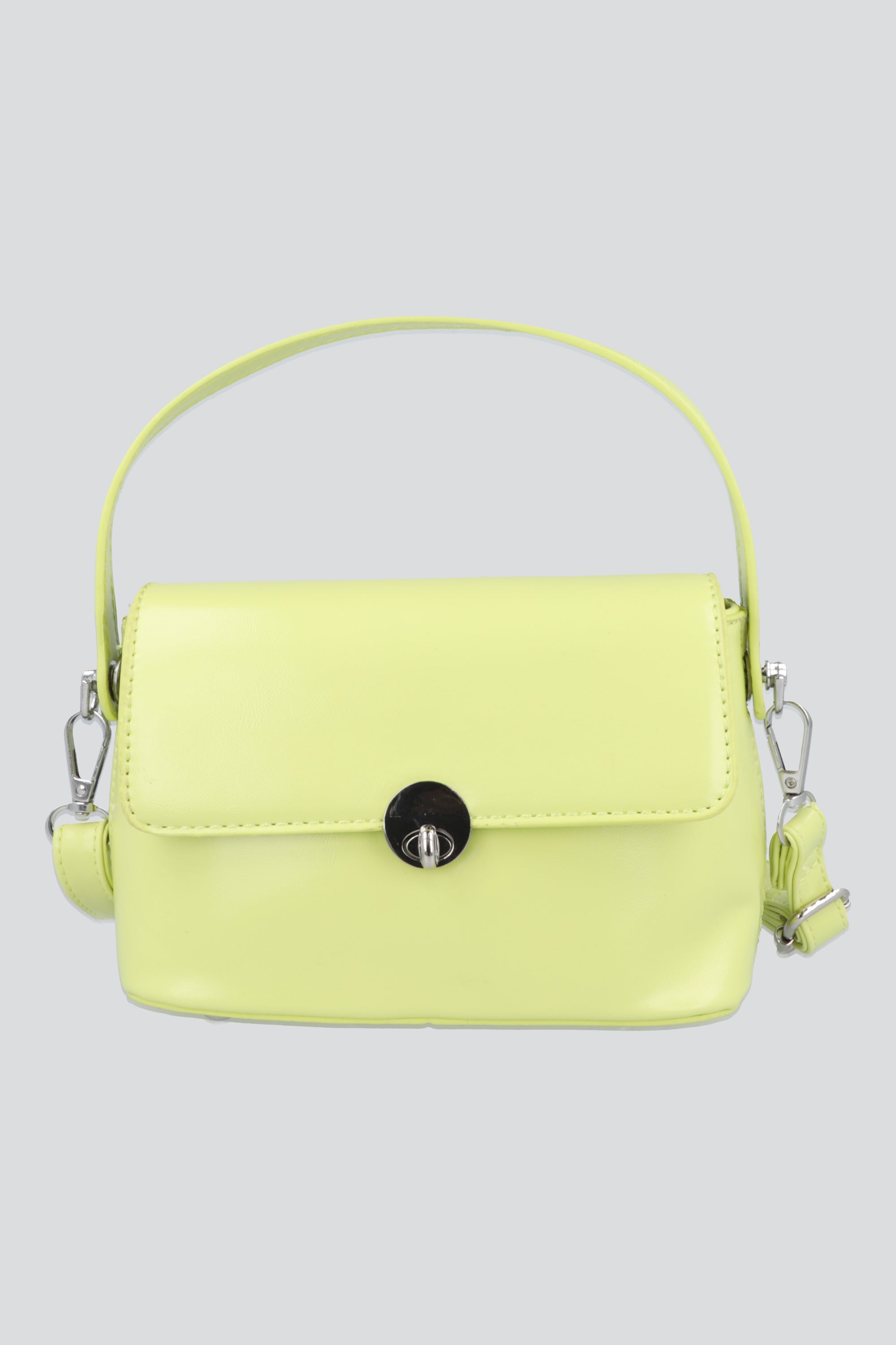 Bolsa estructurada mini broche VERDE
