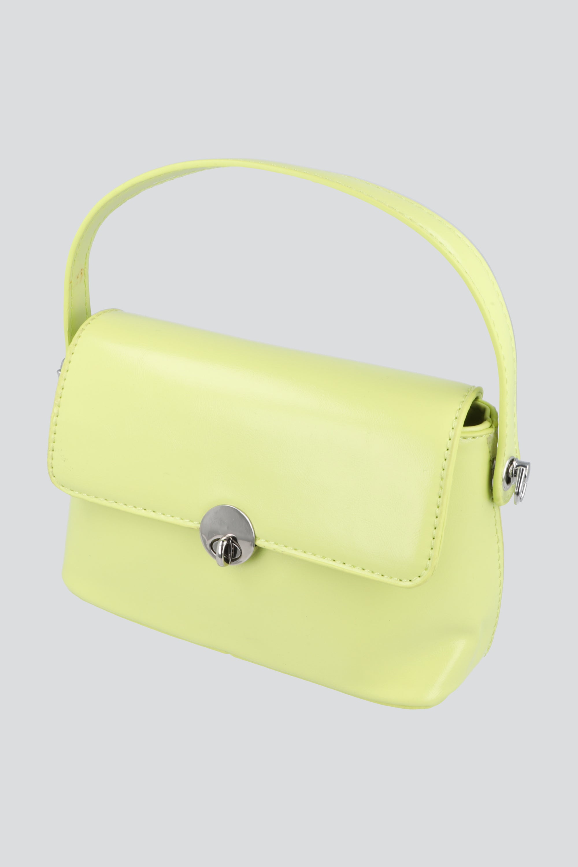 Bolsa estructurada mini broche VERDE
