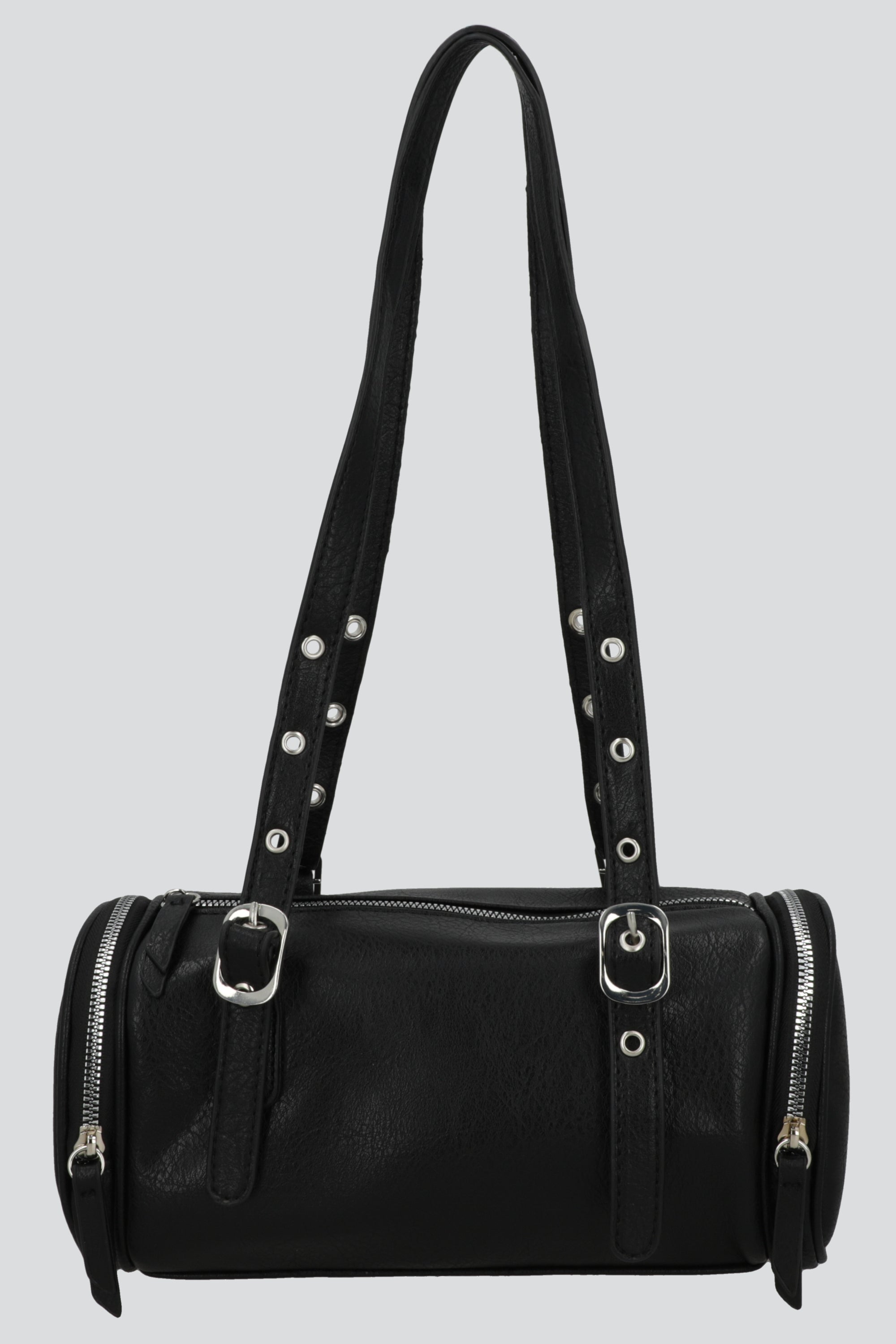 BOLSA SHOULDER CILINDRO EYELEDS NEGRO