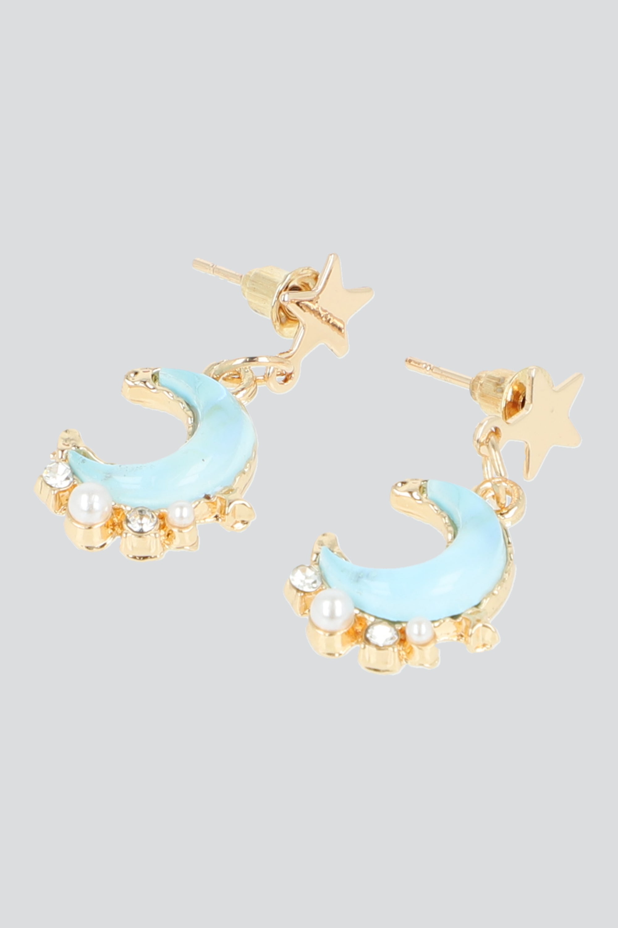 Aretes luna estrella AZUL