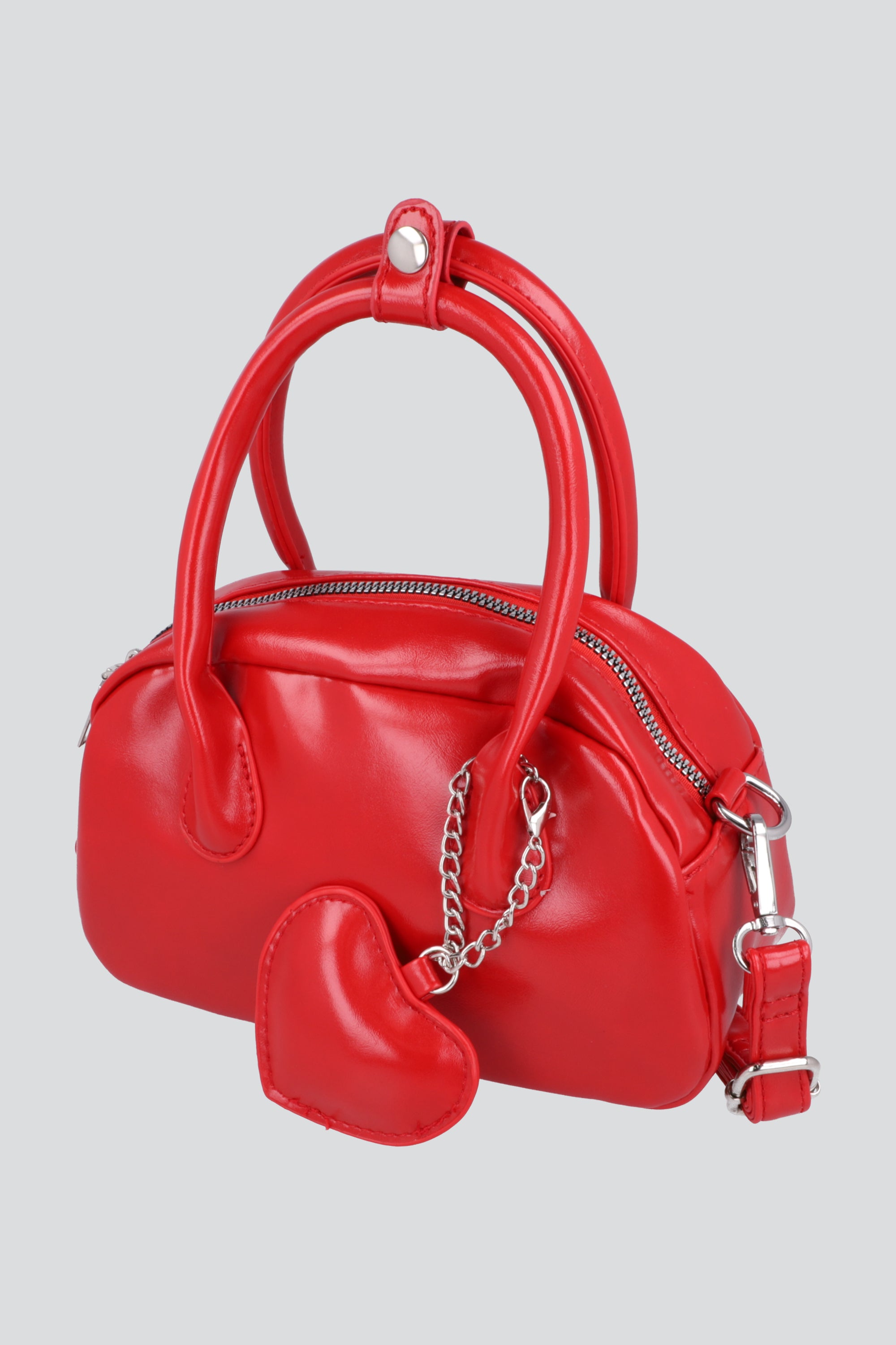 Mini bolsa charm corazon ROJO