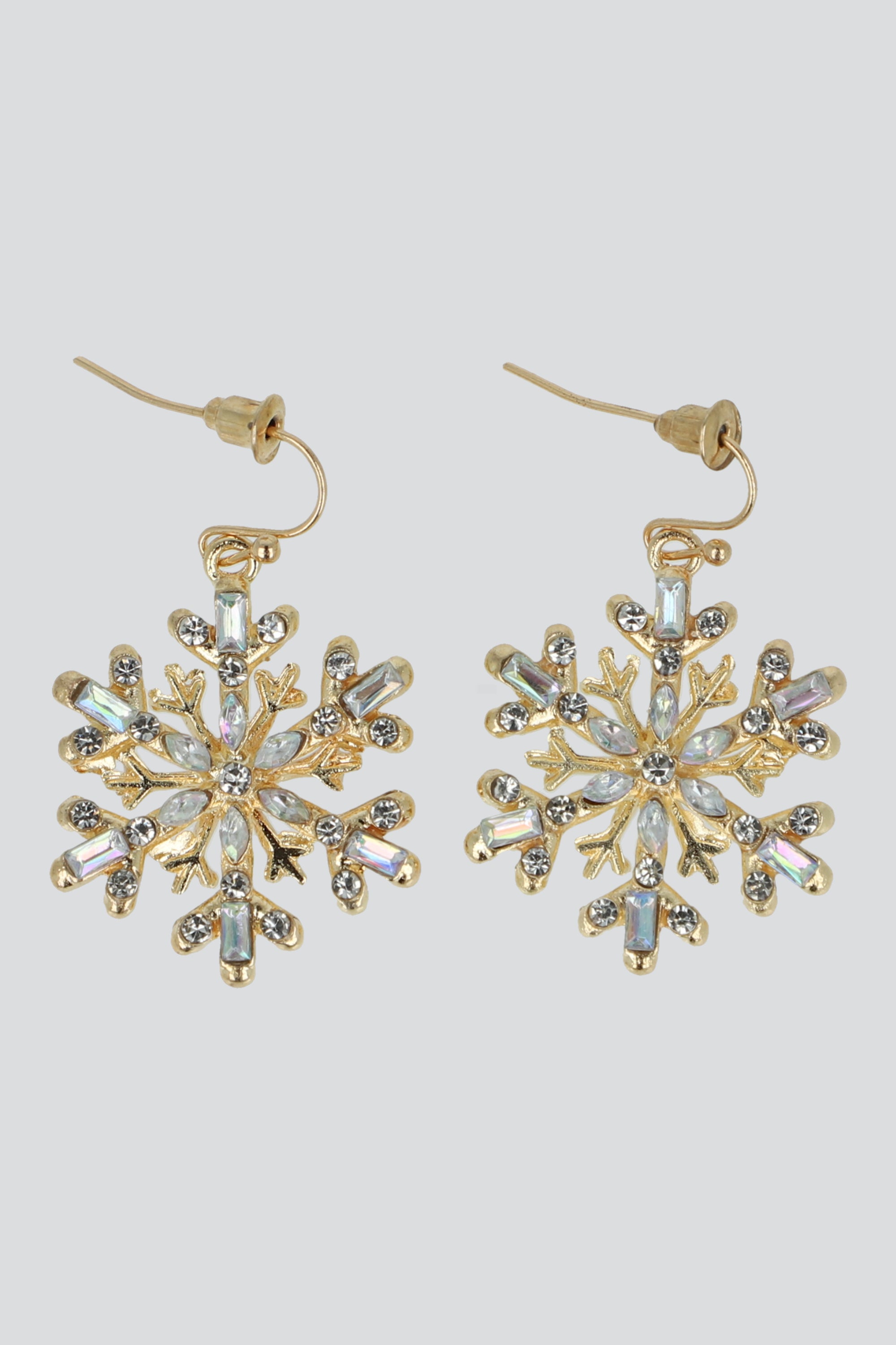 Aretes copos cristales ORO