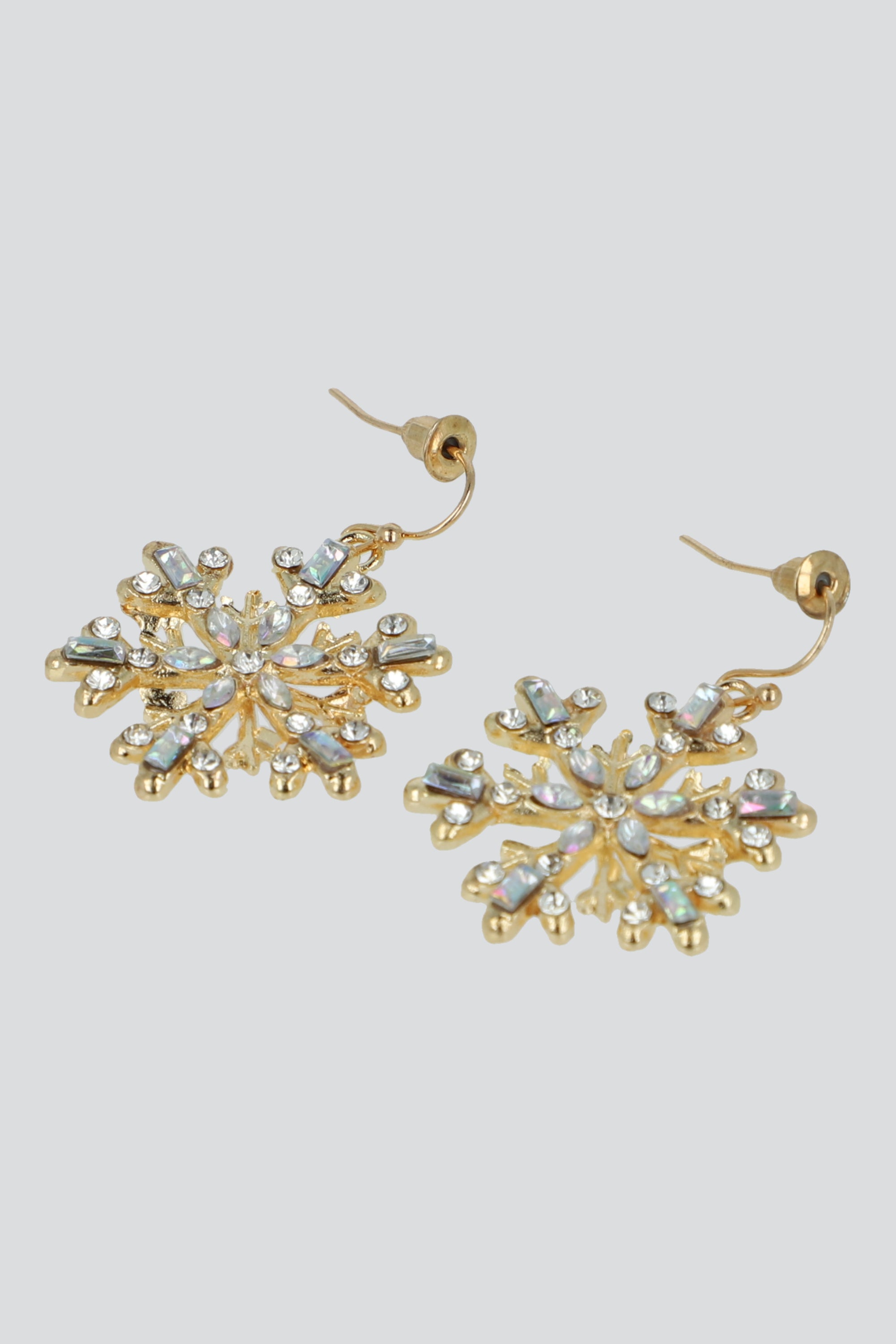 Aretes copos cristales ORO