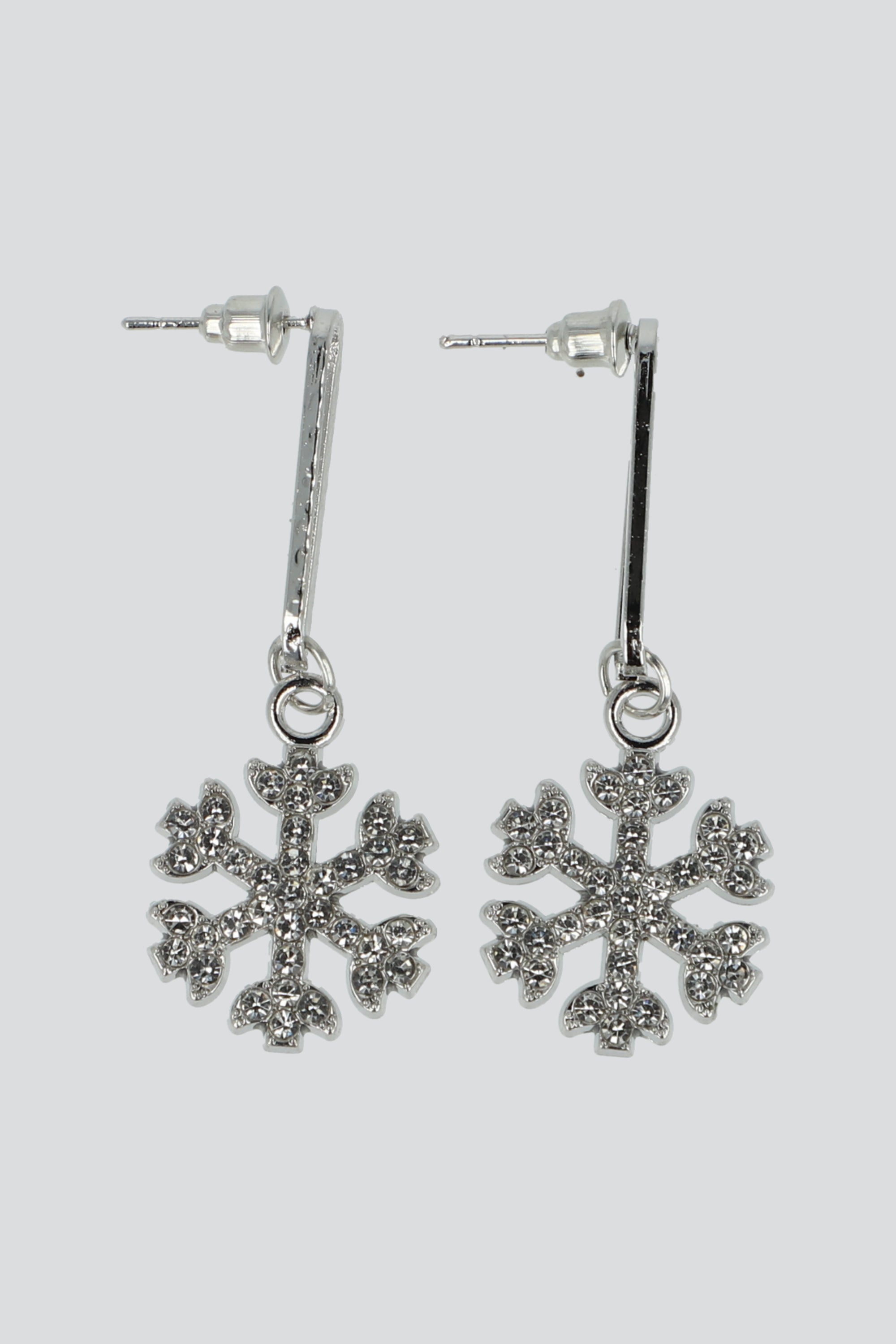 Aretes largos copos de nieve