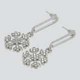 Aretes largos copos de nieve