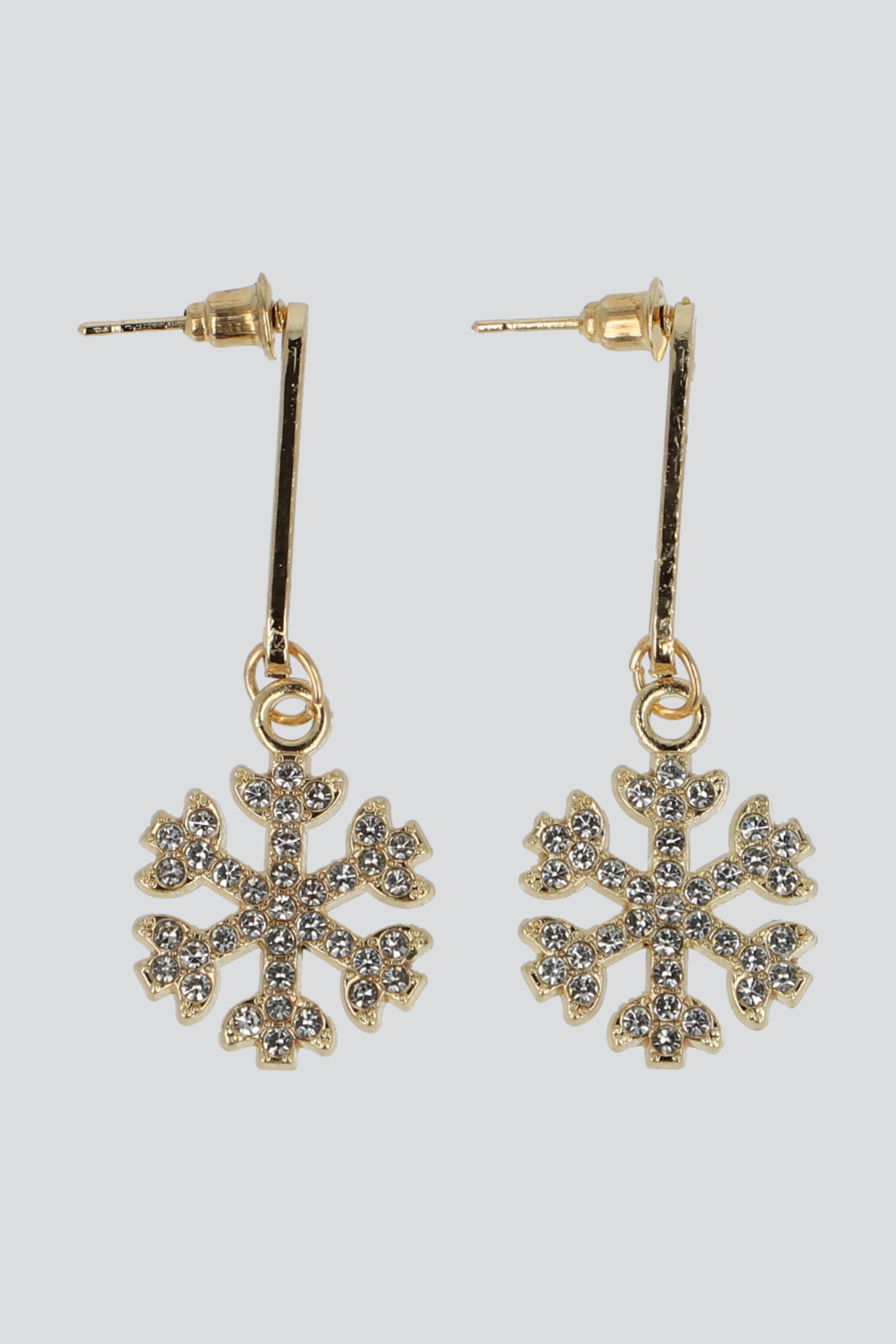 Aretes largos copos de nieve