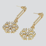 Aretes largos copos de nieve