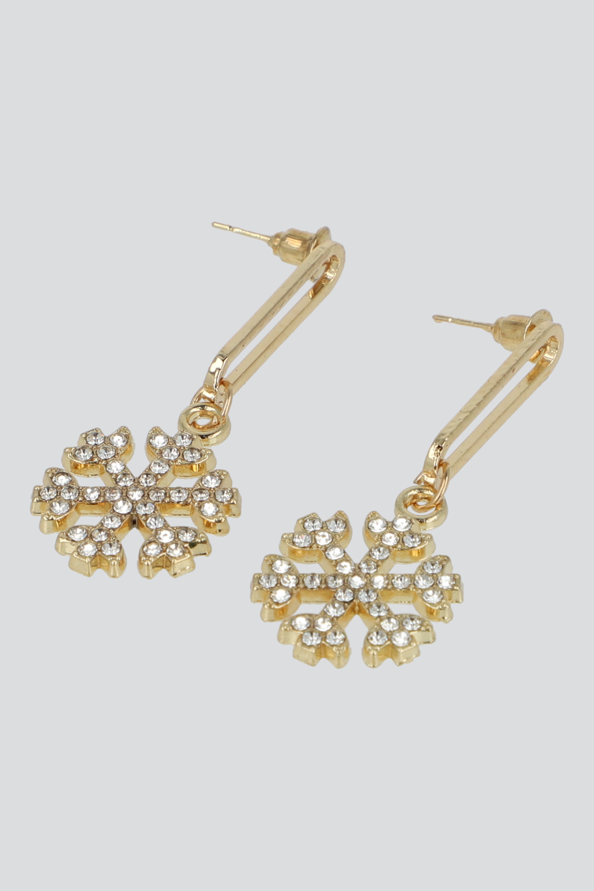 Aretes largos copos de nieve