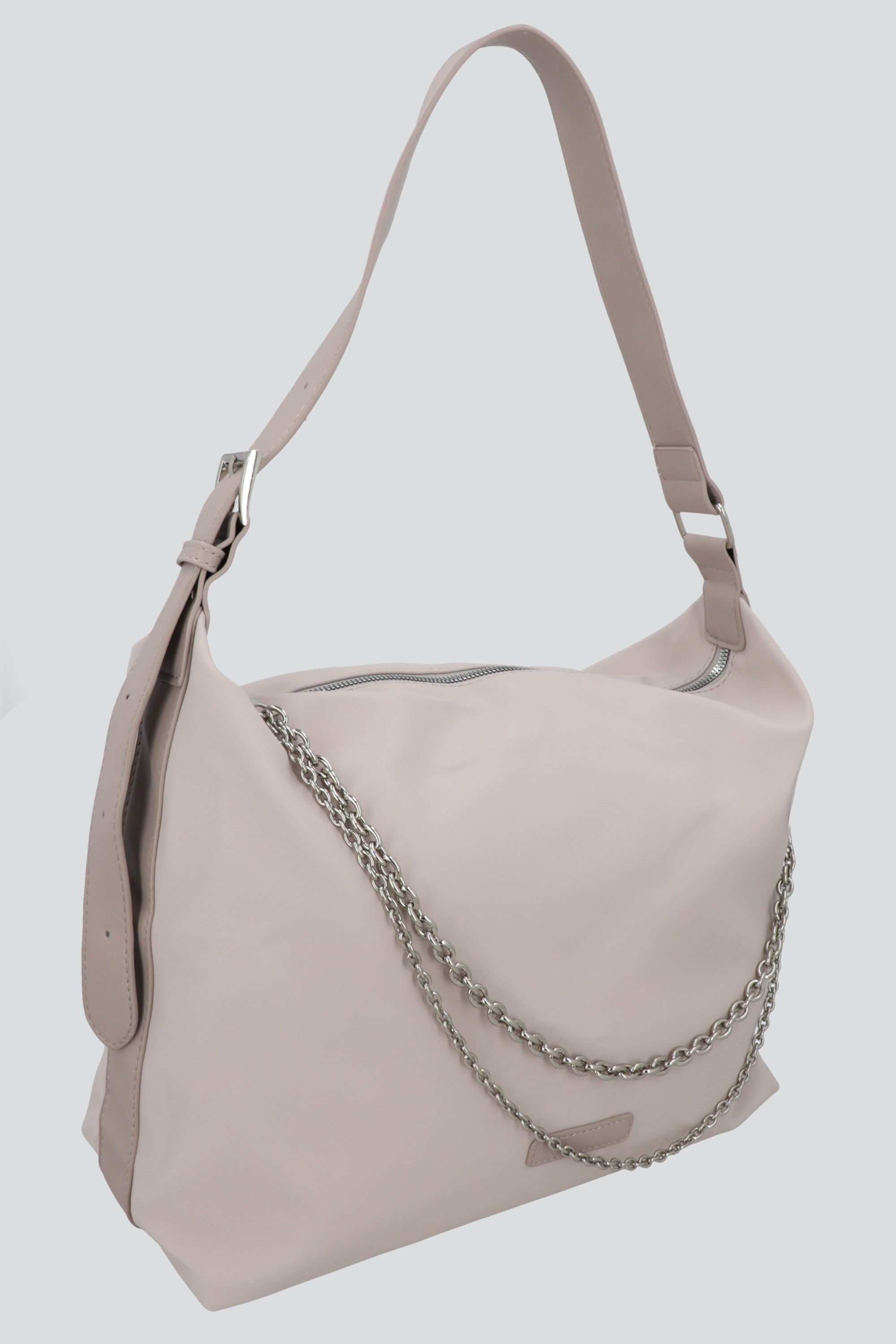 Bolsa tote nylon cadenas GRIS