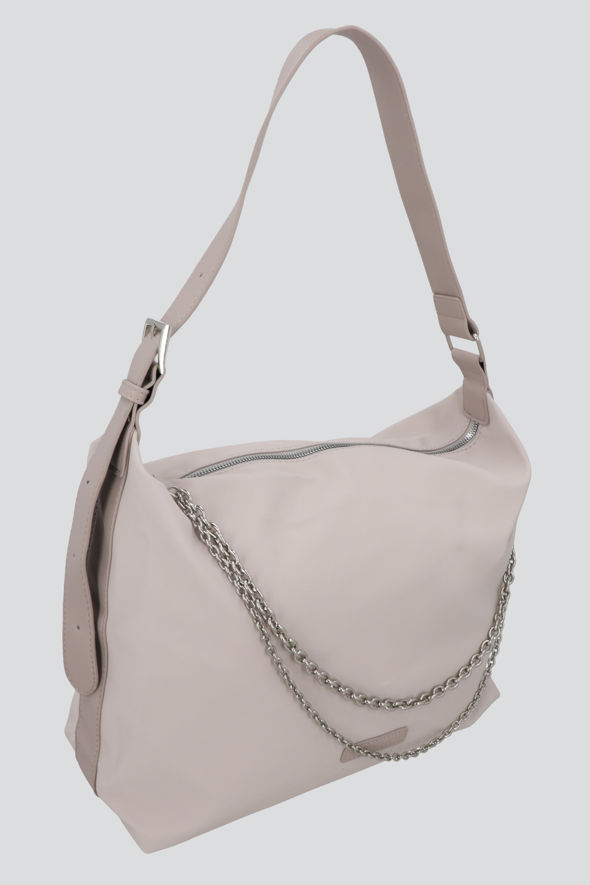 Bolsa tote nylon cadenas GRIS