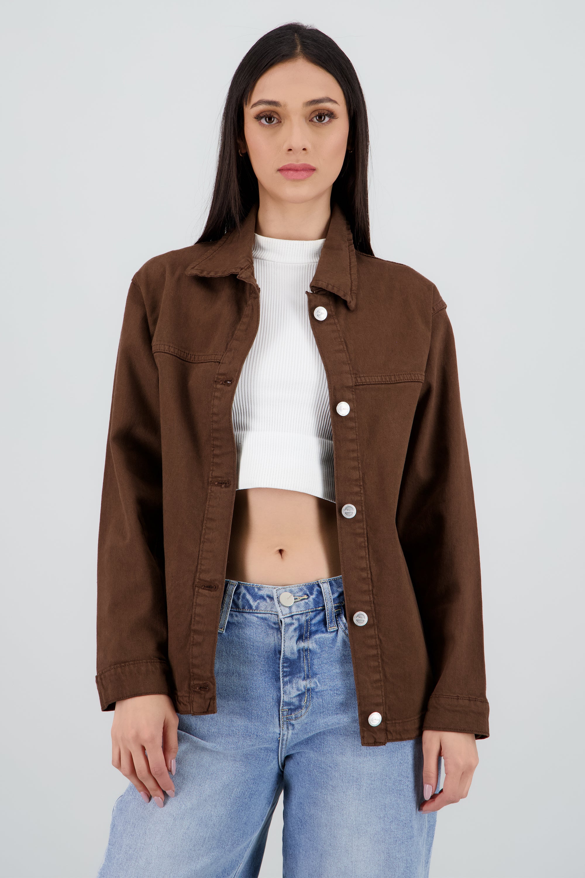 Sobrecamisa oversize corte CHOCOLATE
