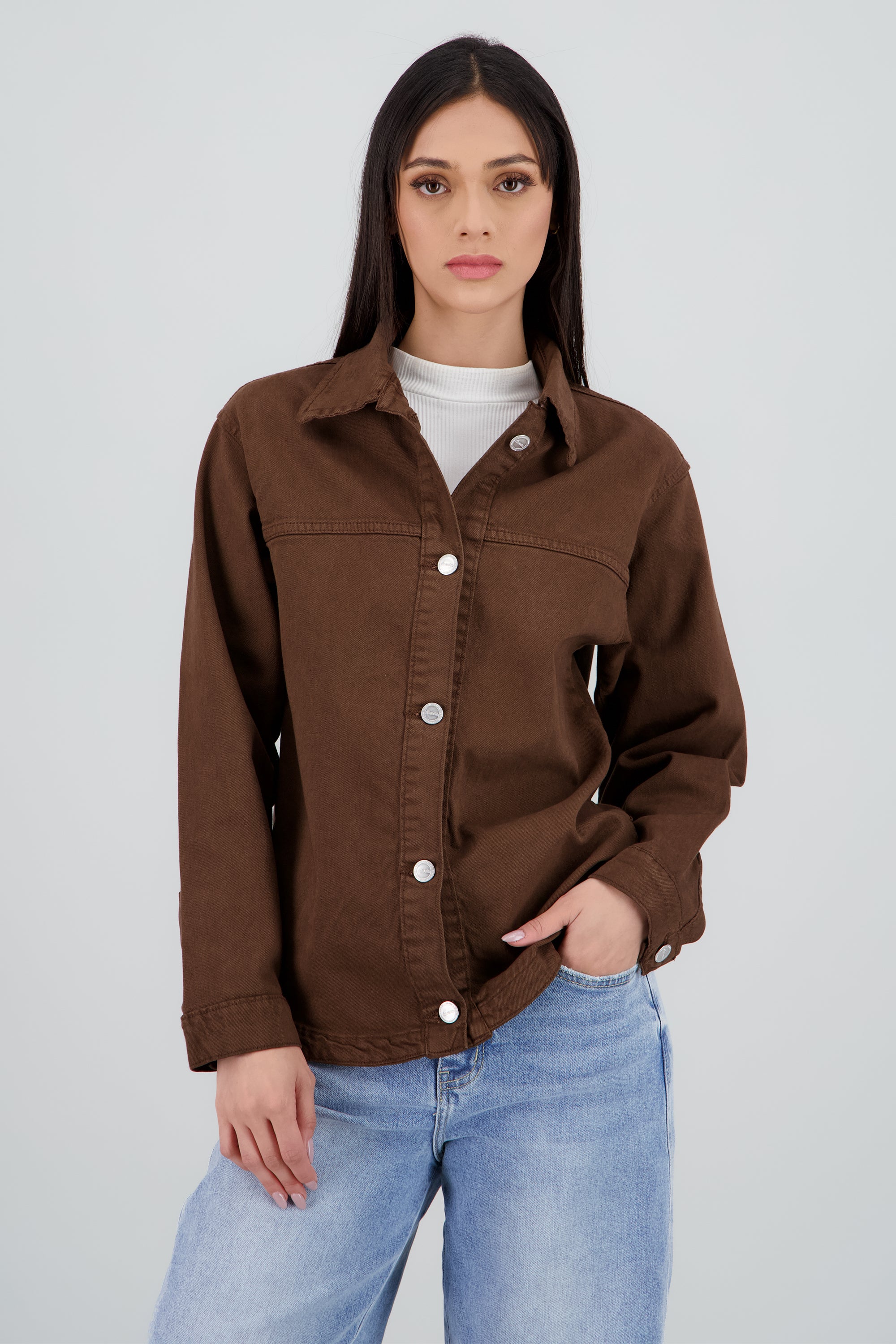 Sobrecamisa oversize corte CHOCOLATE