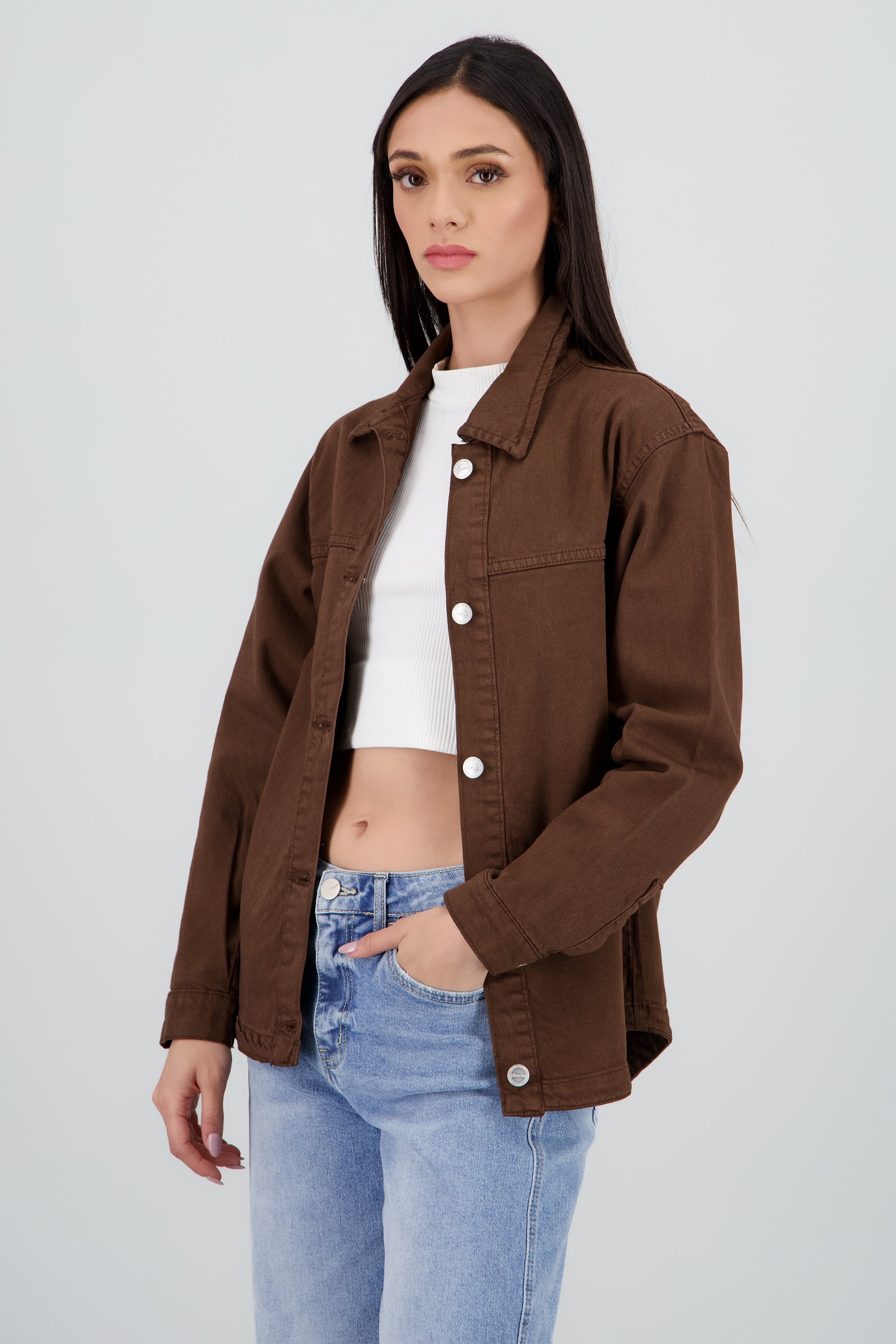 Sobrecamisa oversize corte CHOCOLATE