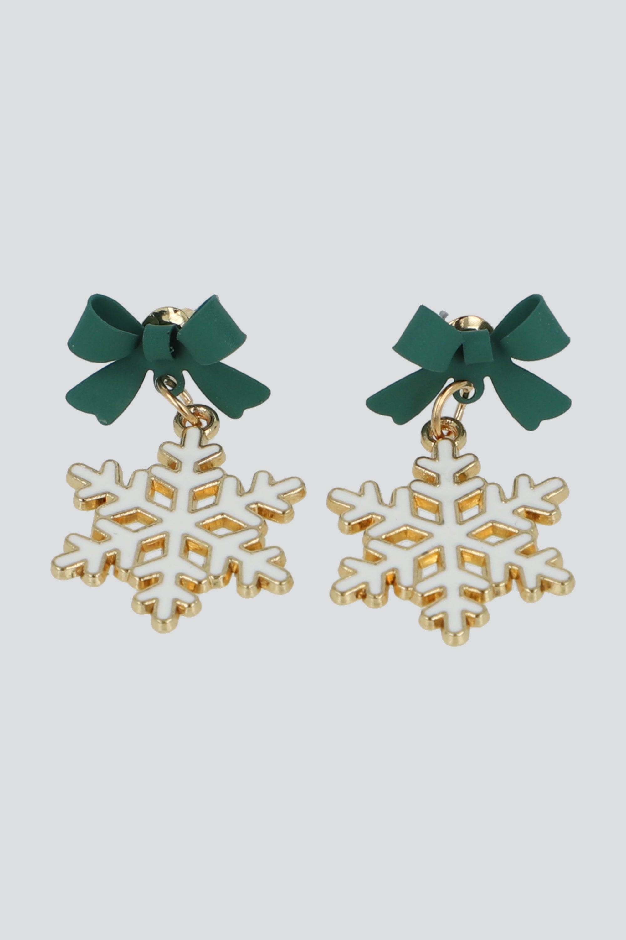 Aretes con moño VERDE