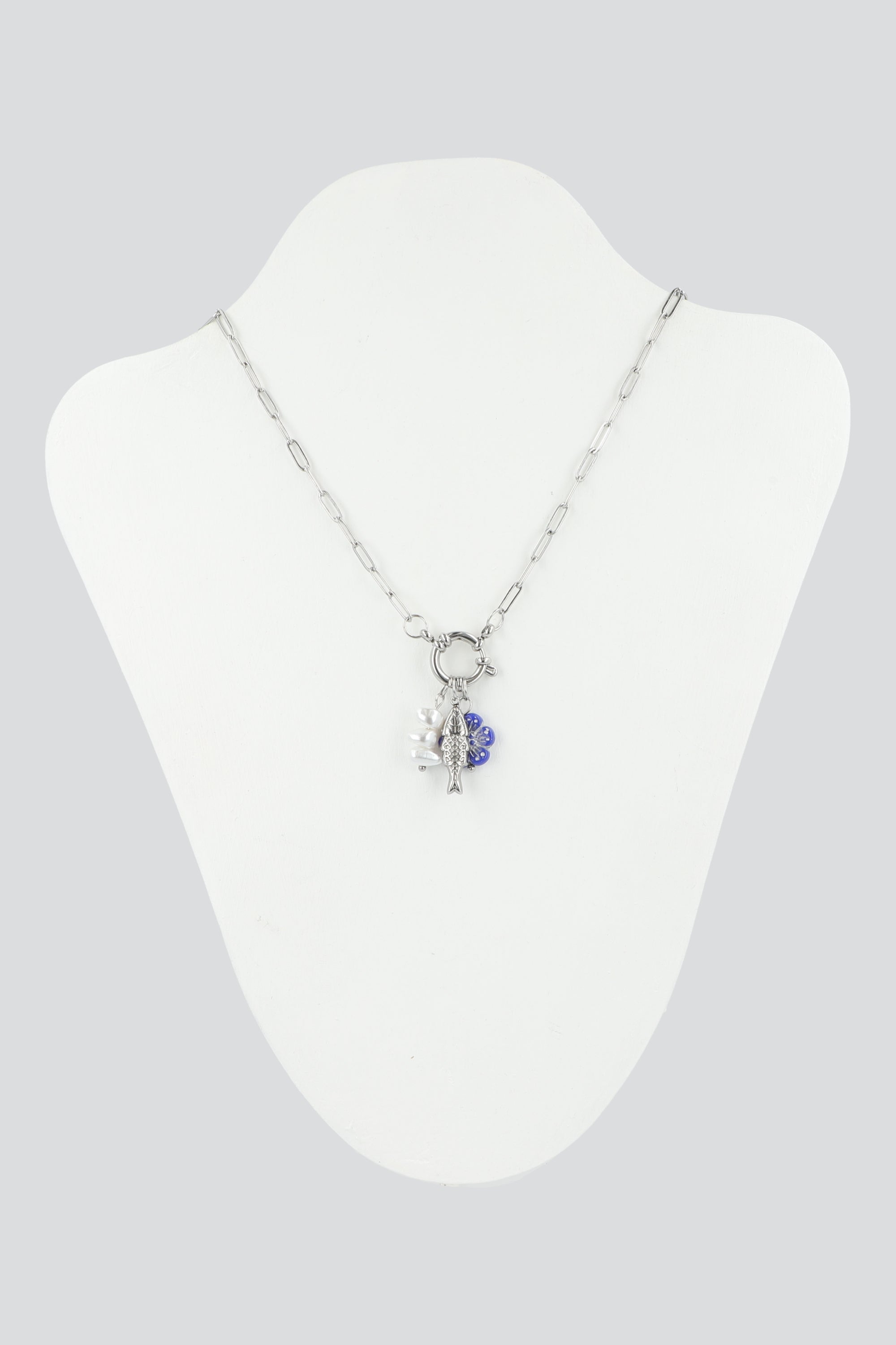 COLLAR CIRCULO CHARMS PQ PLATA