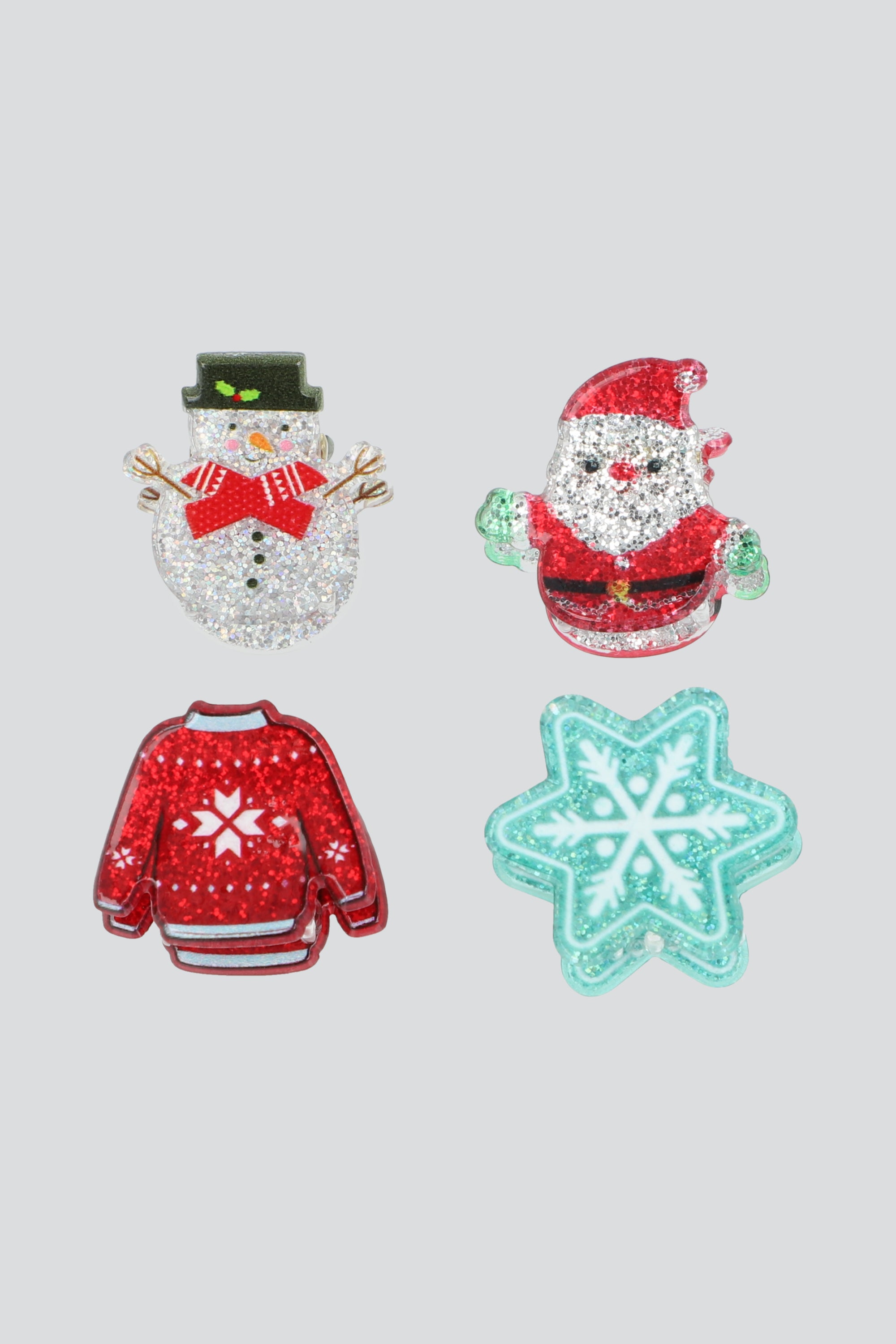 Set 4 pinzas navideñas MULTICOLOR