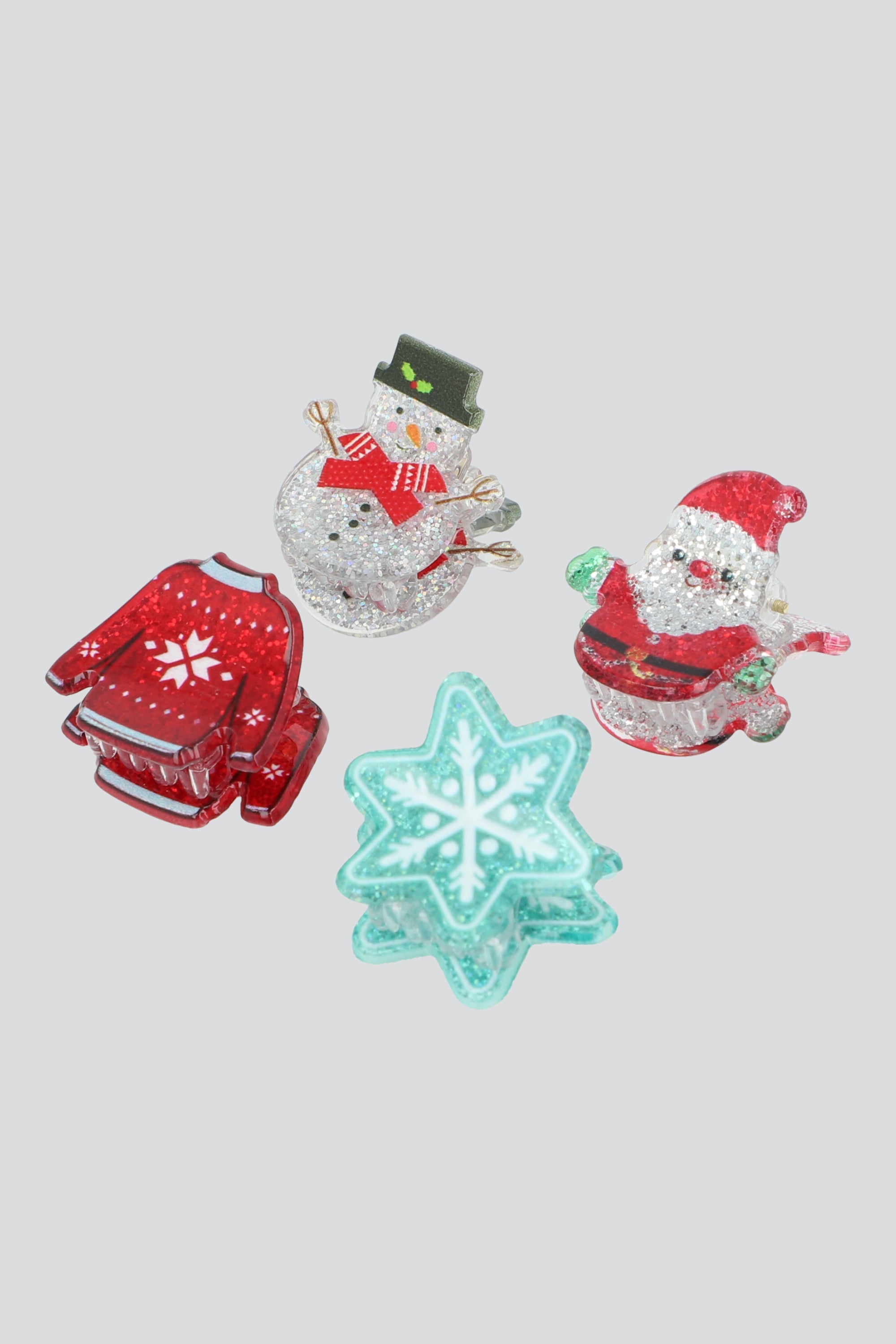 Set 4 pinzas navideñas MULTICOLOR