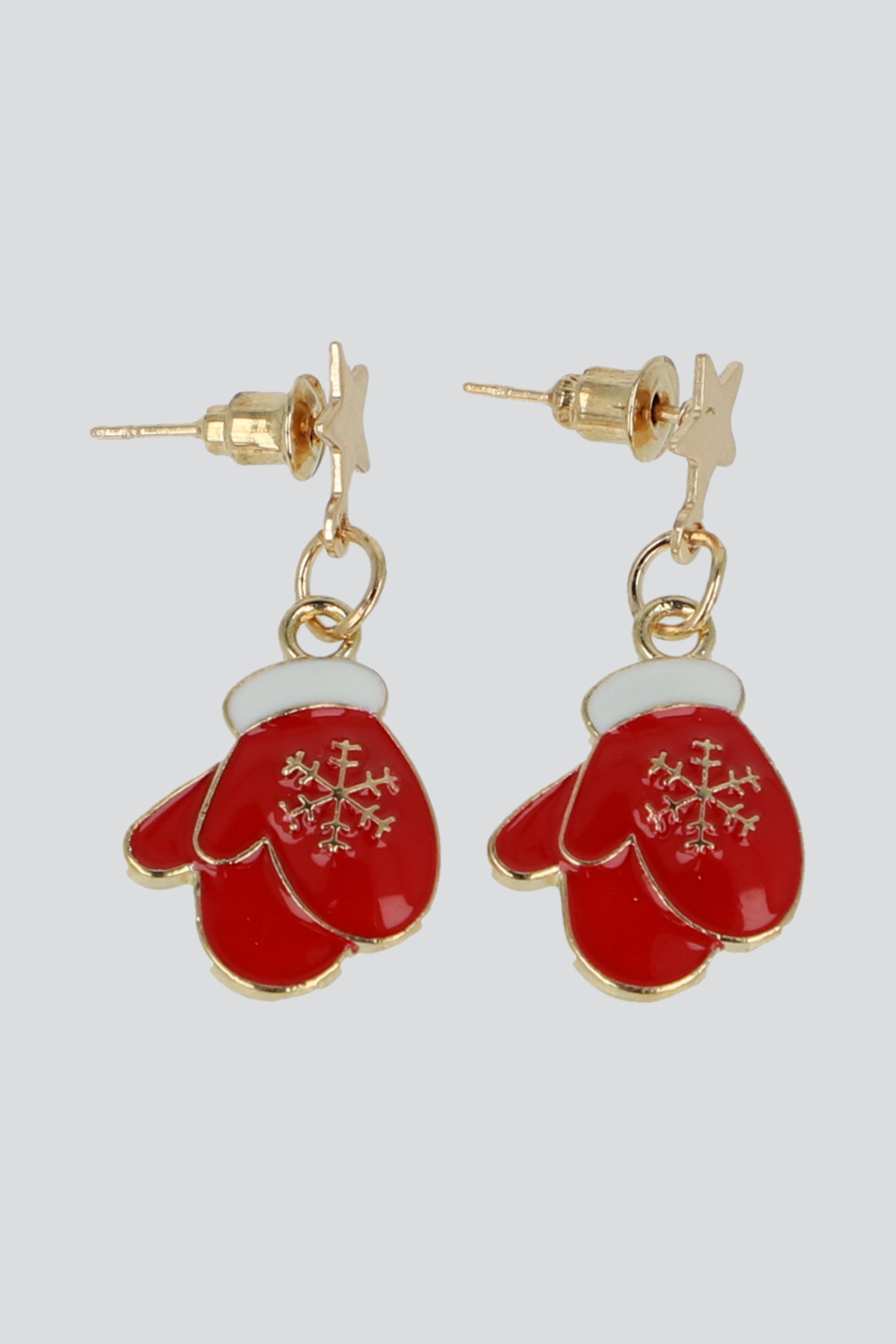Aretes figura navideña ROJO