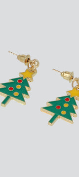 Aretes figura navideña