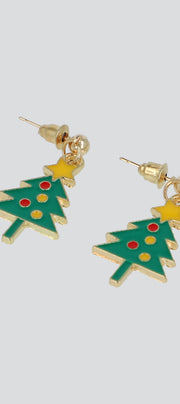 Aretes figura navideña