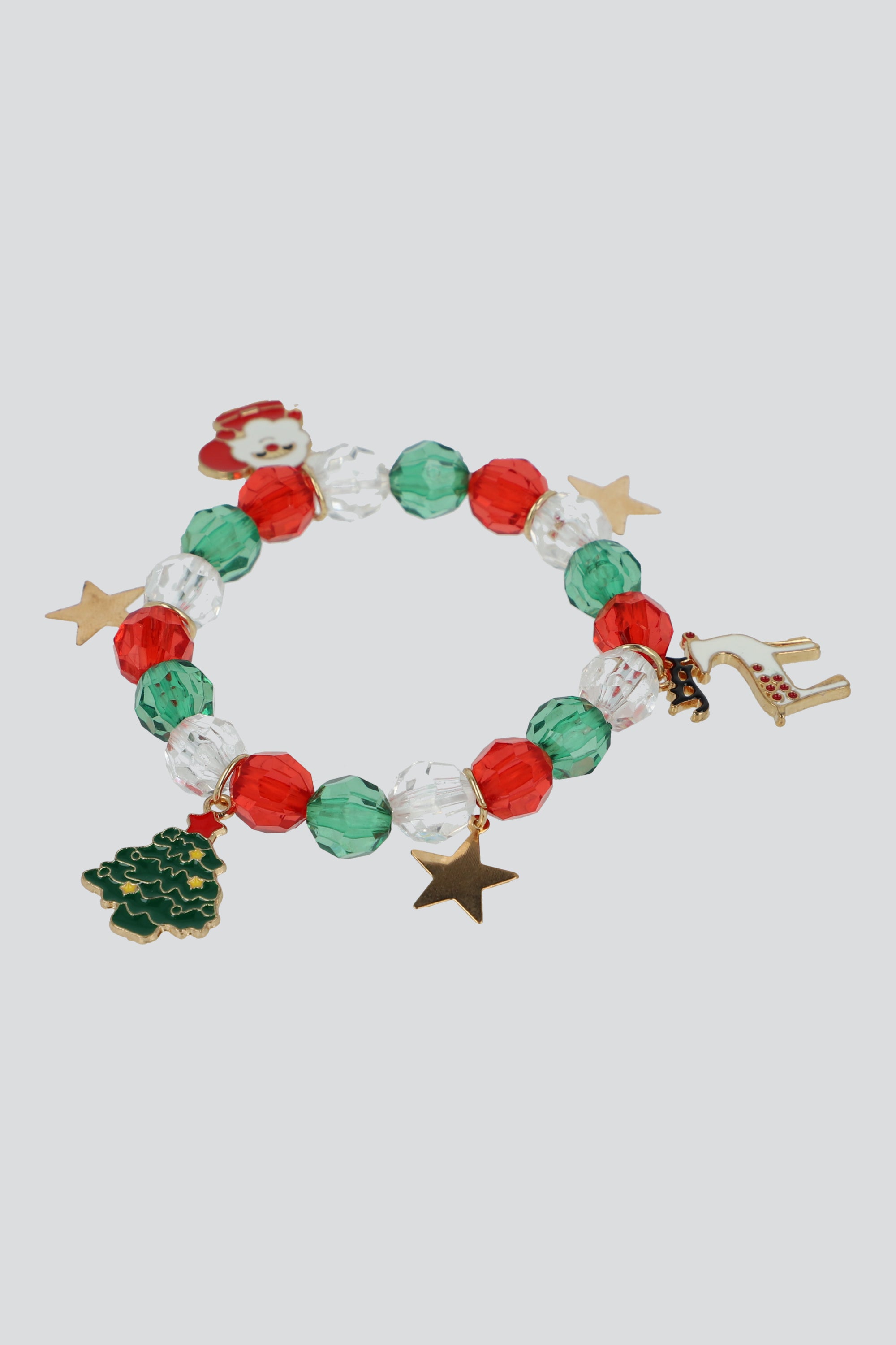 Pulsera beads charms navidad ROJO