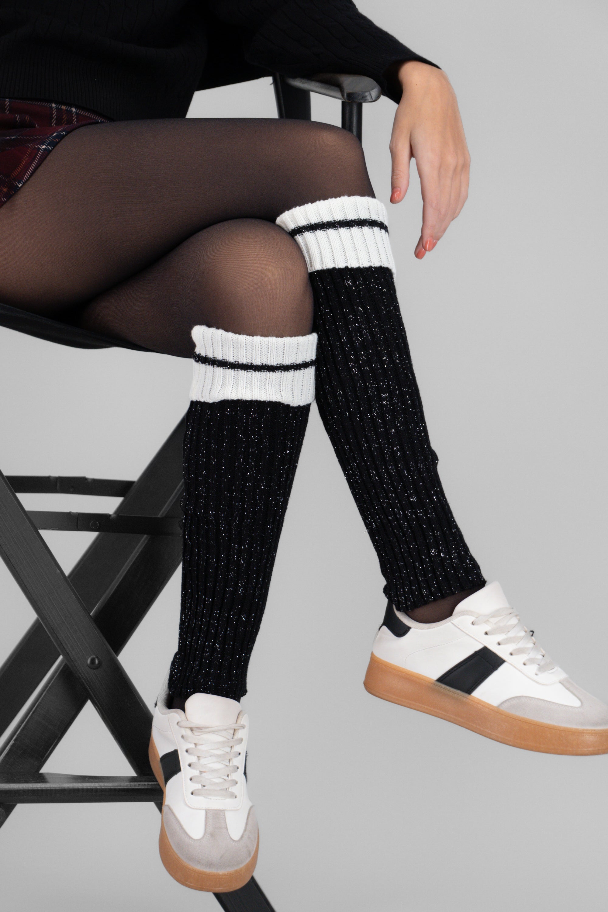 Calentador lurex 2 lineas NEGRO