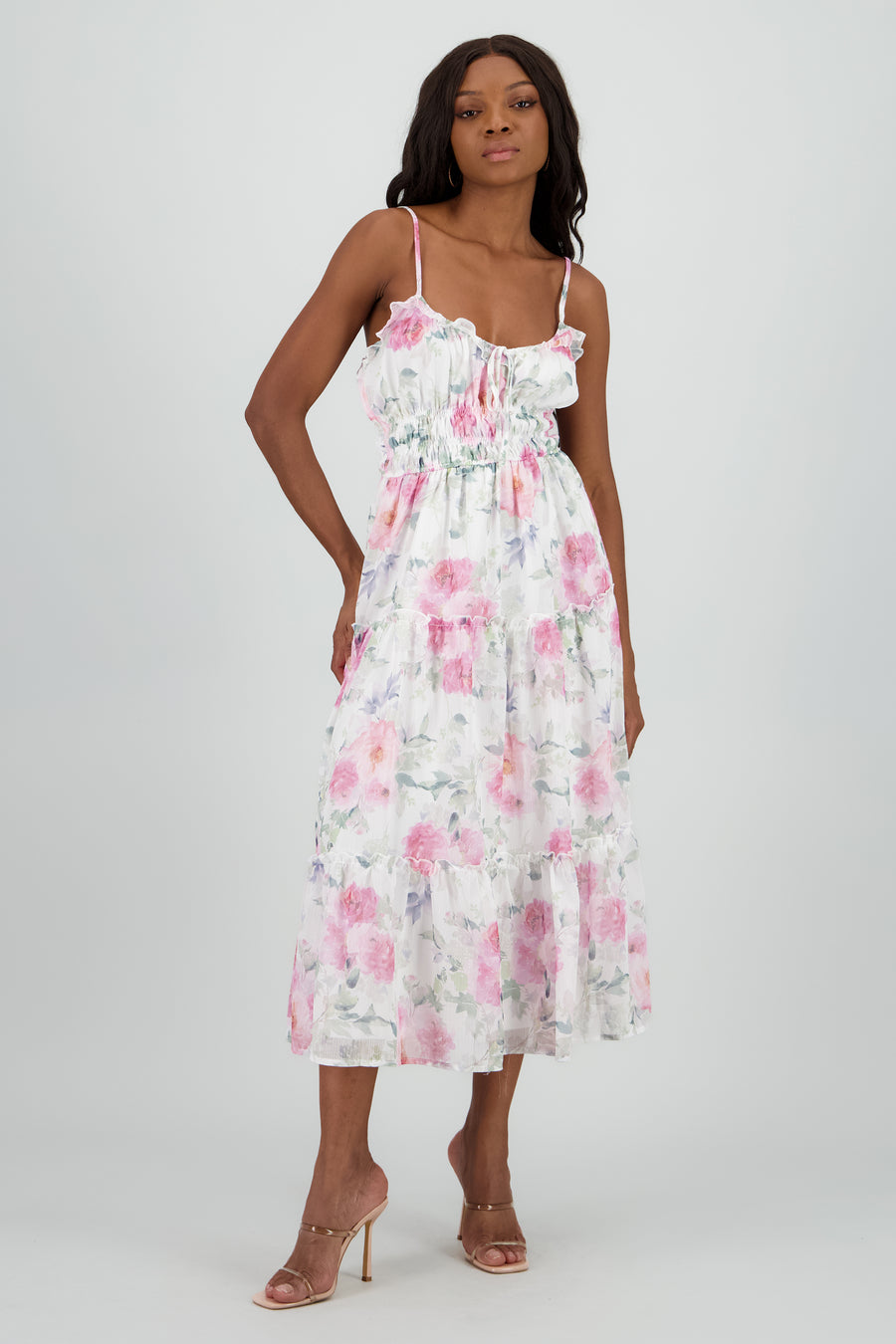 Vestido maxi flores