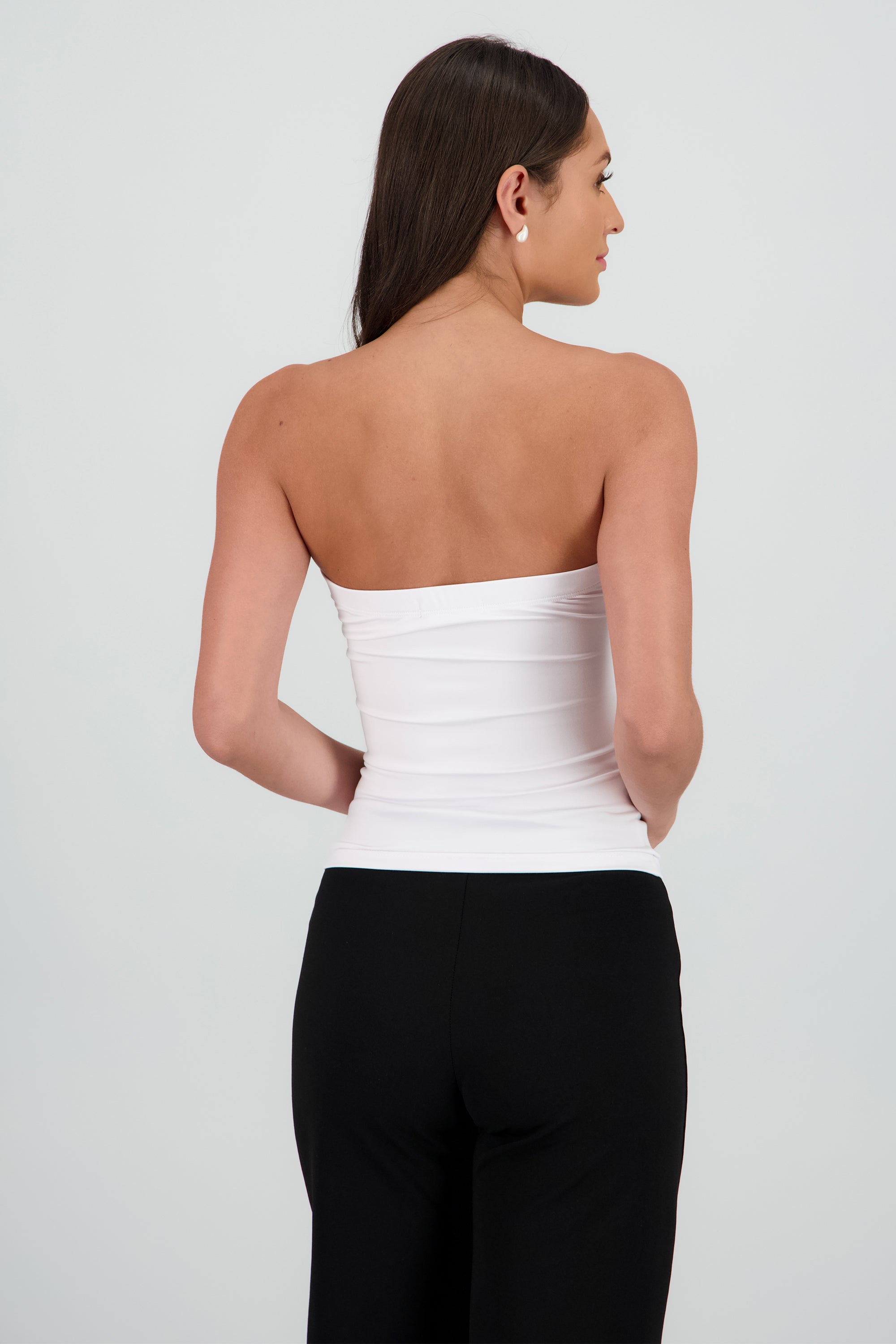 Top strapples nudo detalle copas BLANCO
