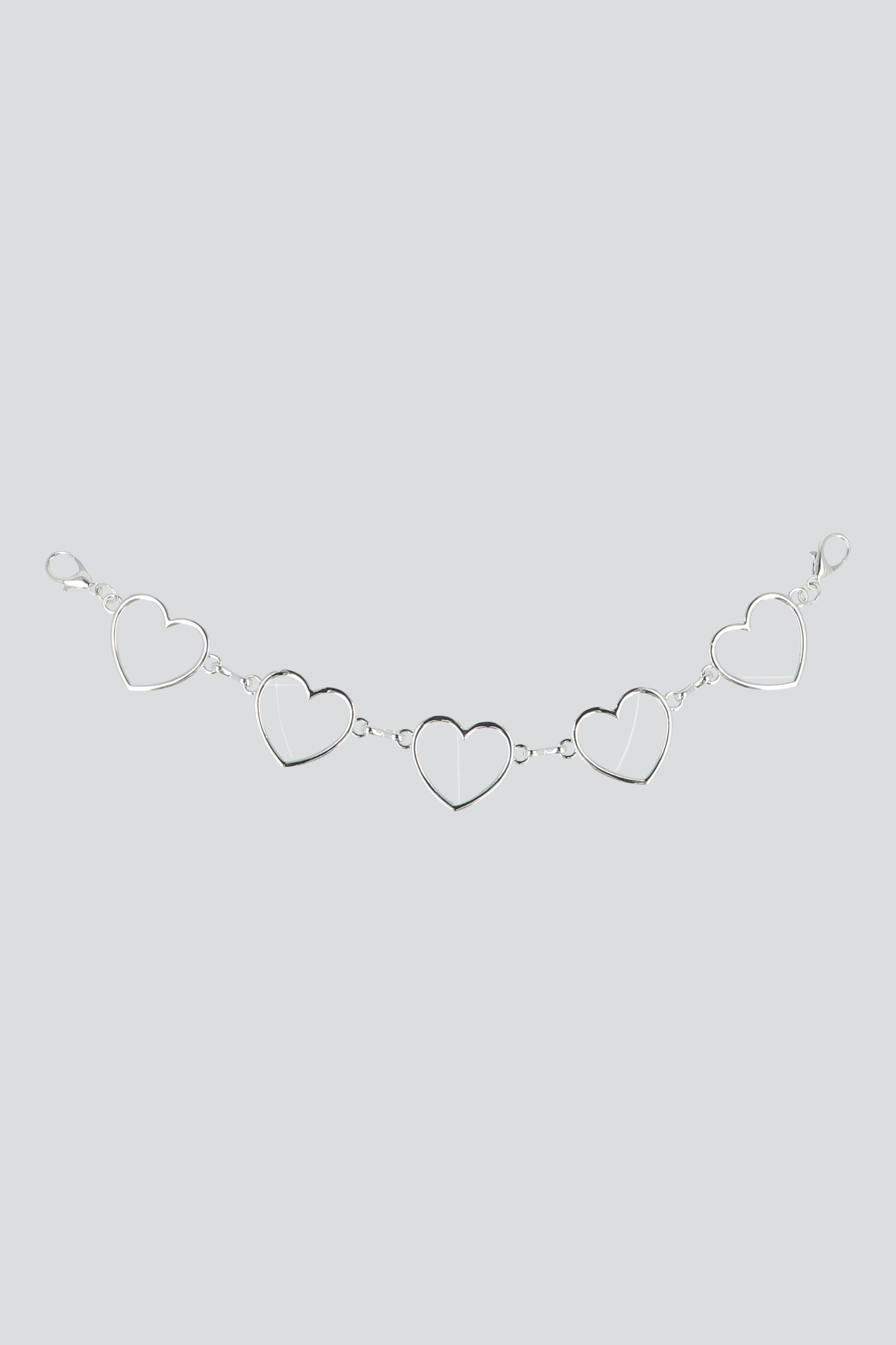 Cadena para bolsa corazon PLATA