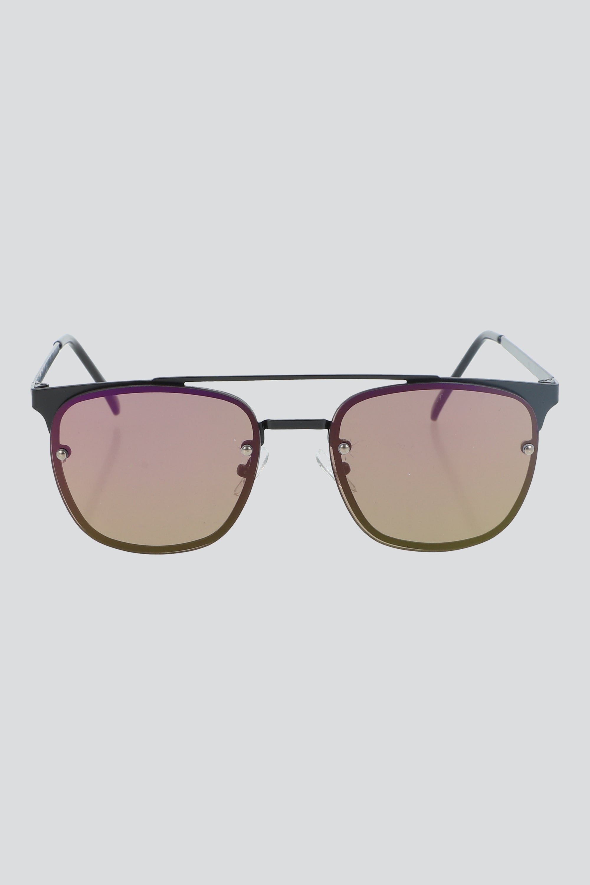 Lentes retro doble metal NEGRO