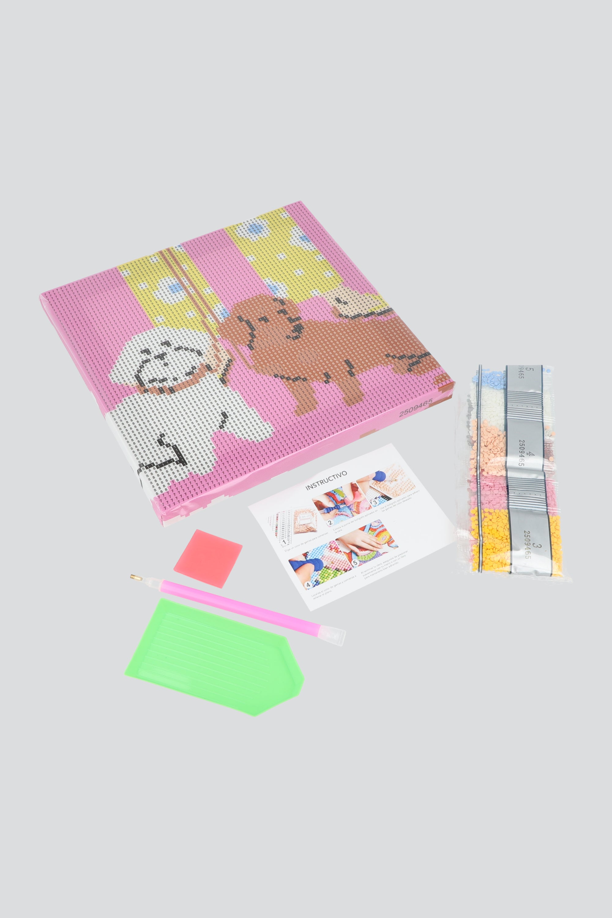 Set chico diy gemas perritos paseando ROSA
