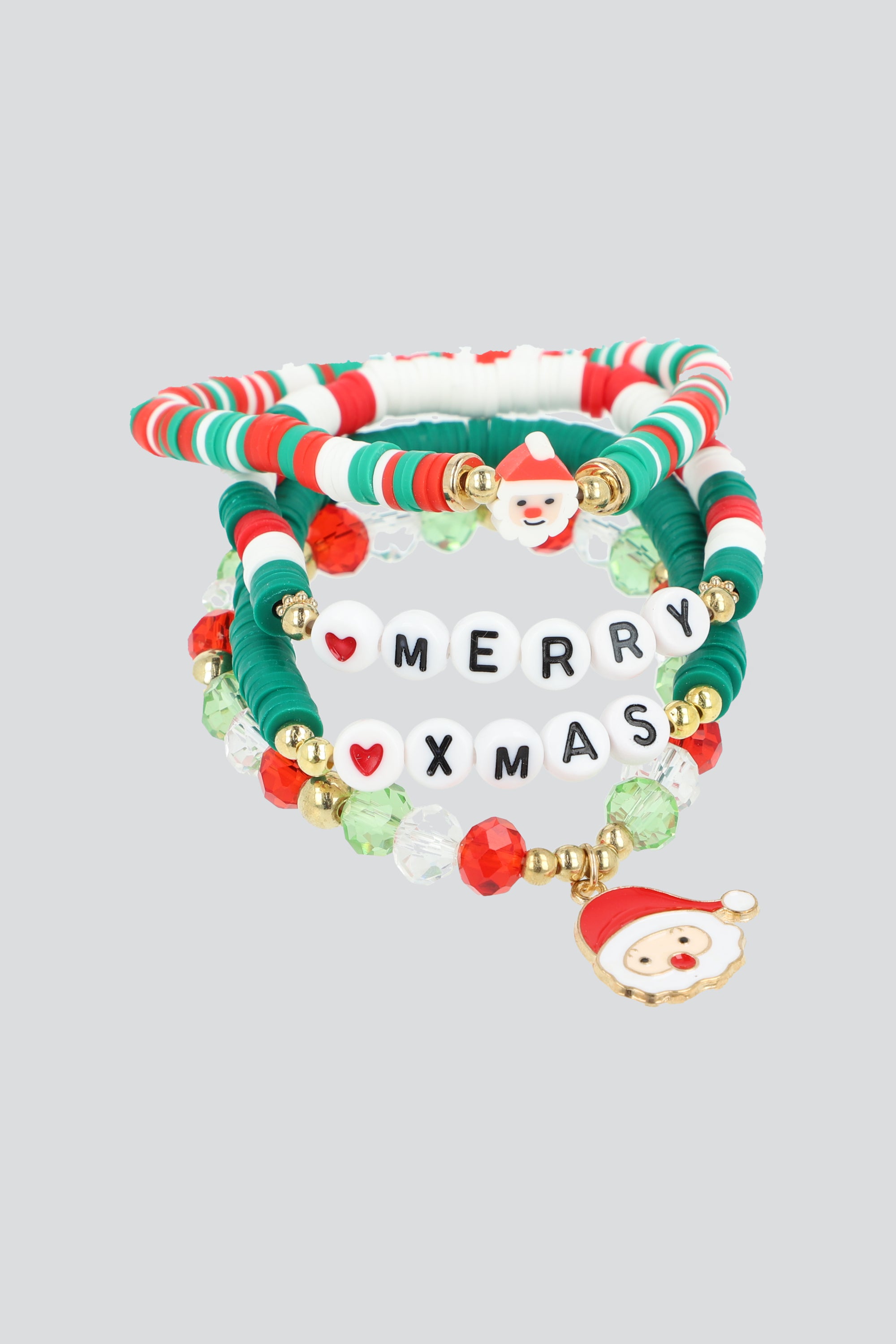 Set pulseras navideñas VERDE COMBO
