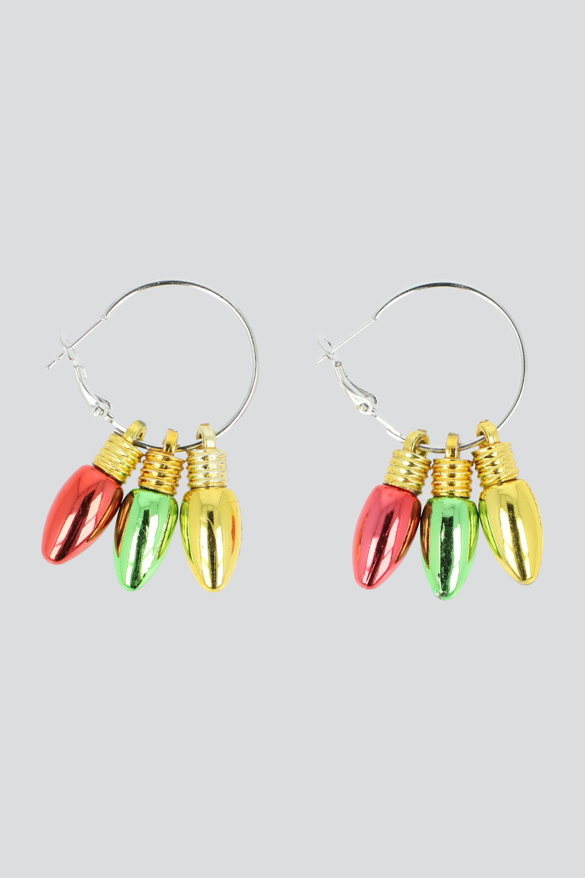 Arracadas focos navideños PLATA