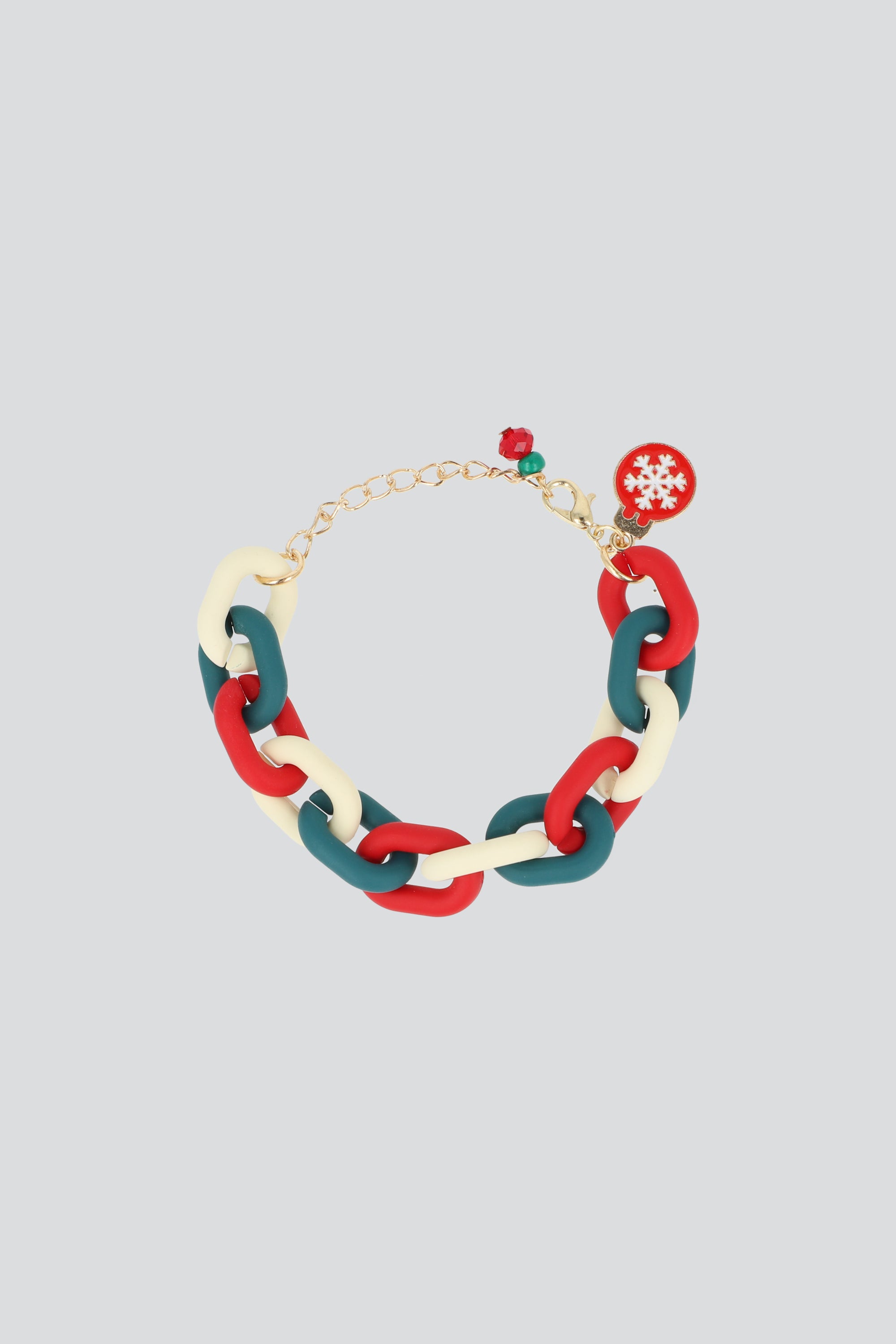 Pulsera eslabones navidad ROJO COMBO
