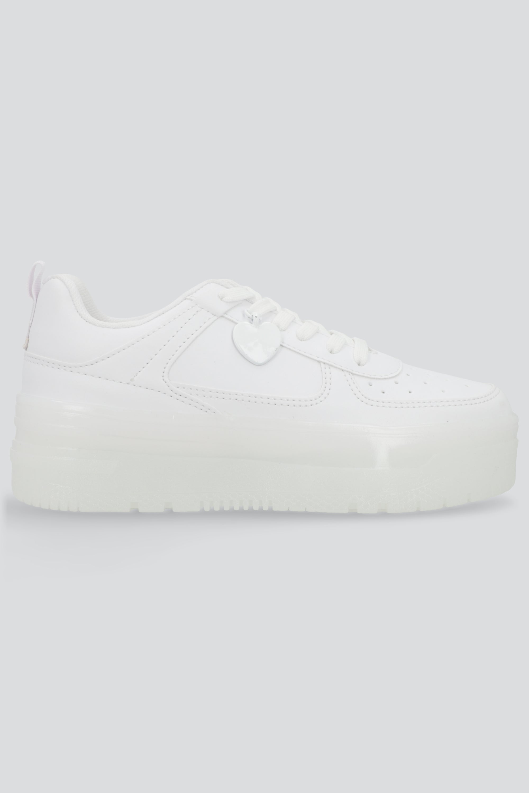 Tenis casual plataforma alta BLANCO