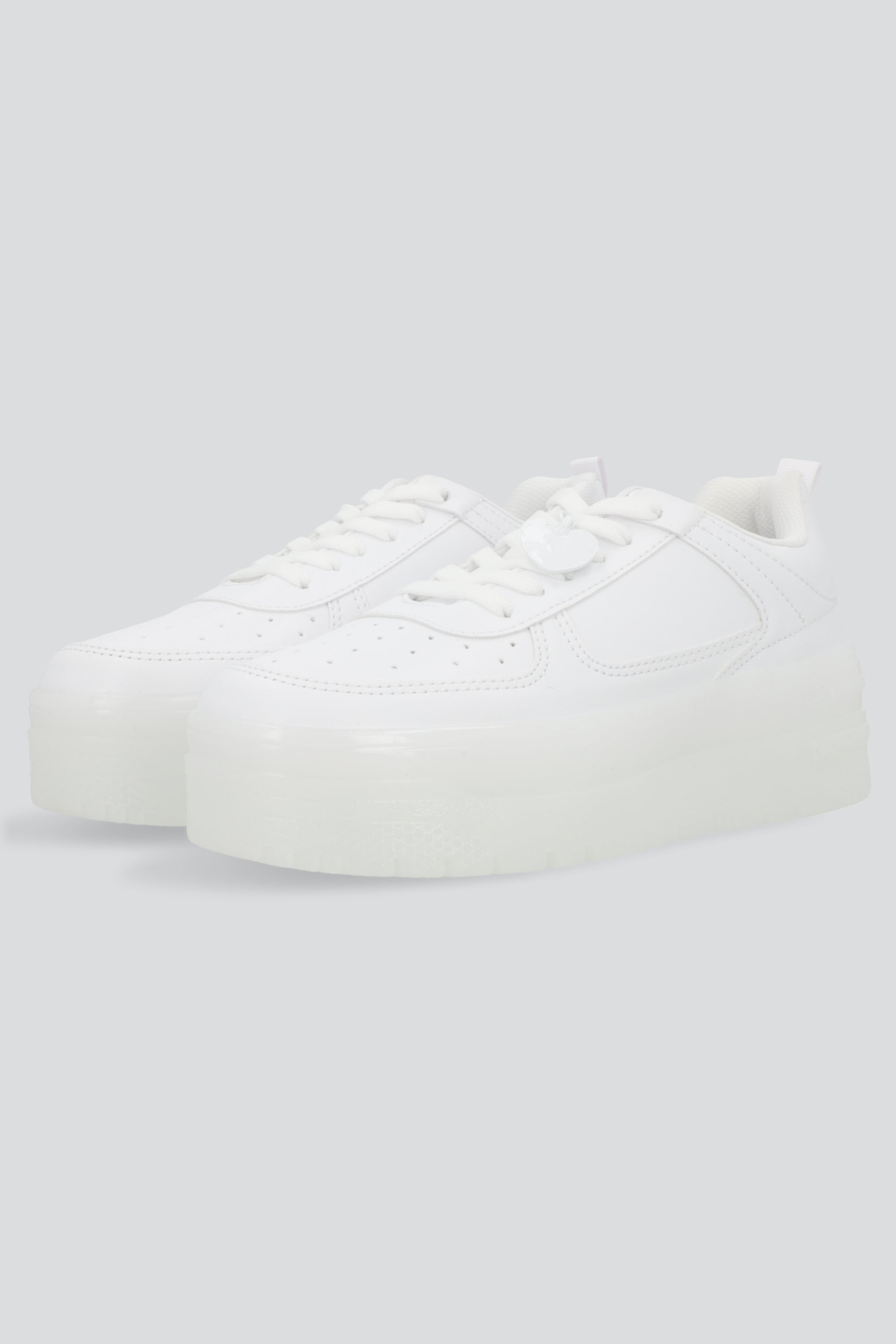 Tenis casual plataforma alta BLANCO