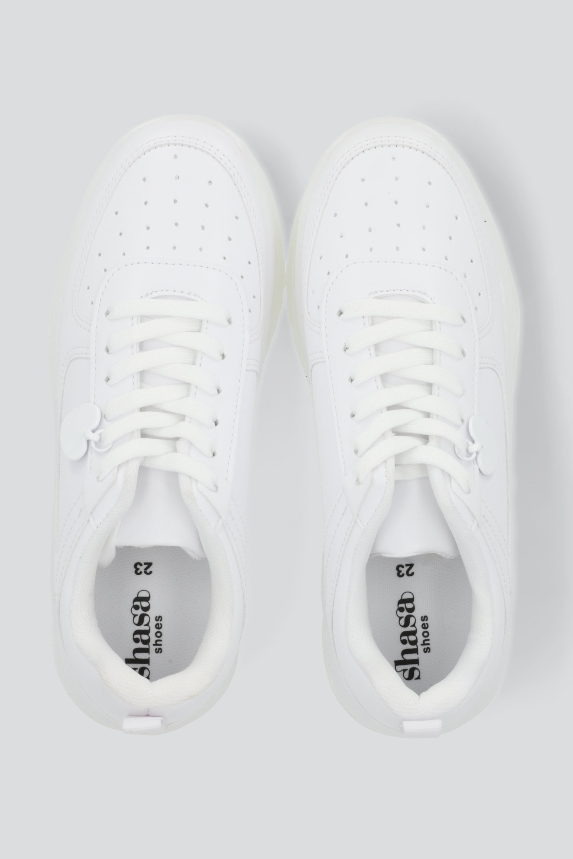 Tenis casual plataforma alta BLANCO