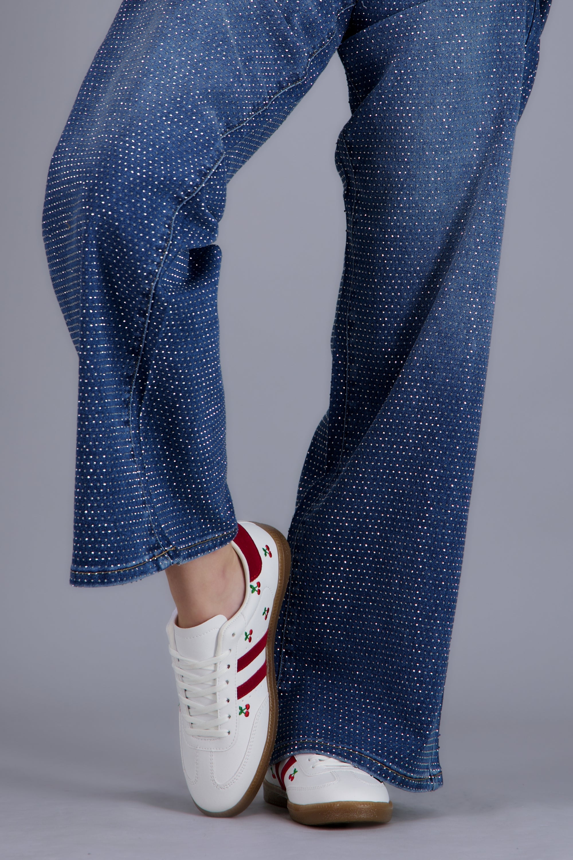 Tenis dos lineas cerezas ROJO